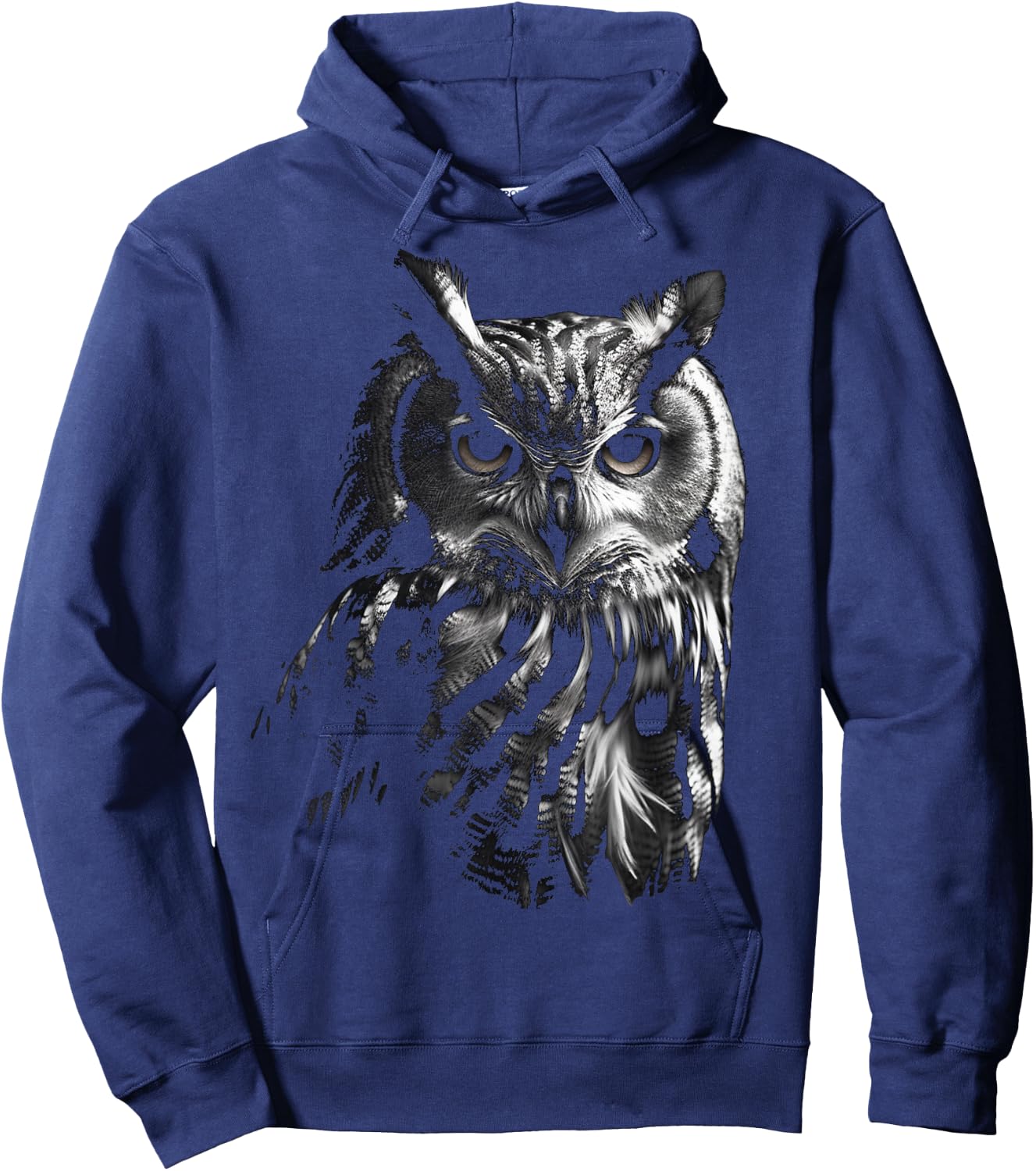 Owl Artwork - Bird Art Animal Owl Hoodie - Hoodie | Navy