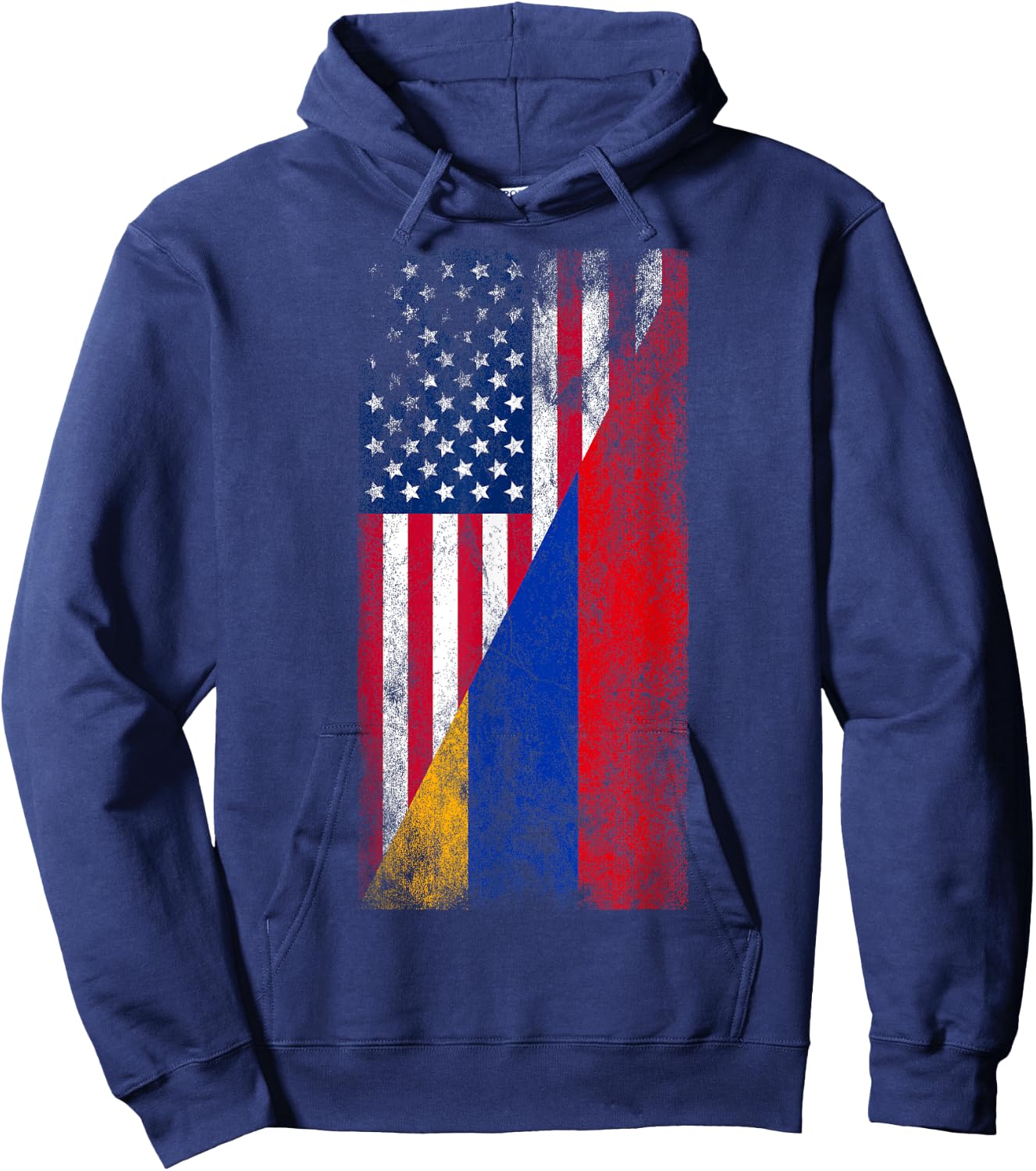 USA & Armenia Flags - United States of America, Armenian Hoodie - Hoodie | Navy