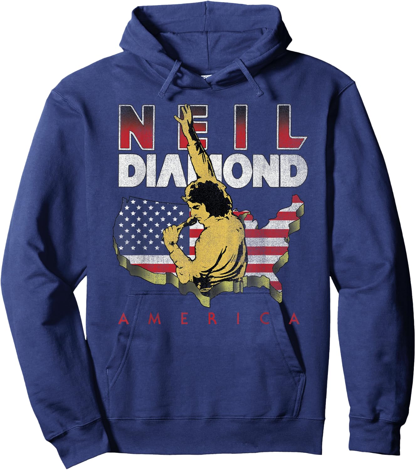 Official Neil Diamond America Hoodie - Hoodie | Navy