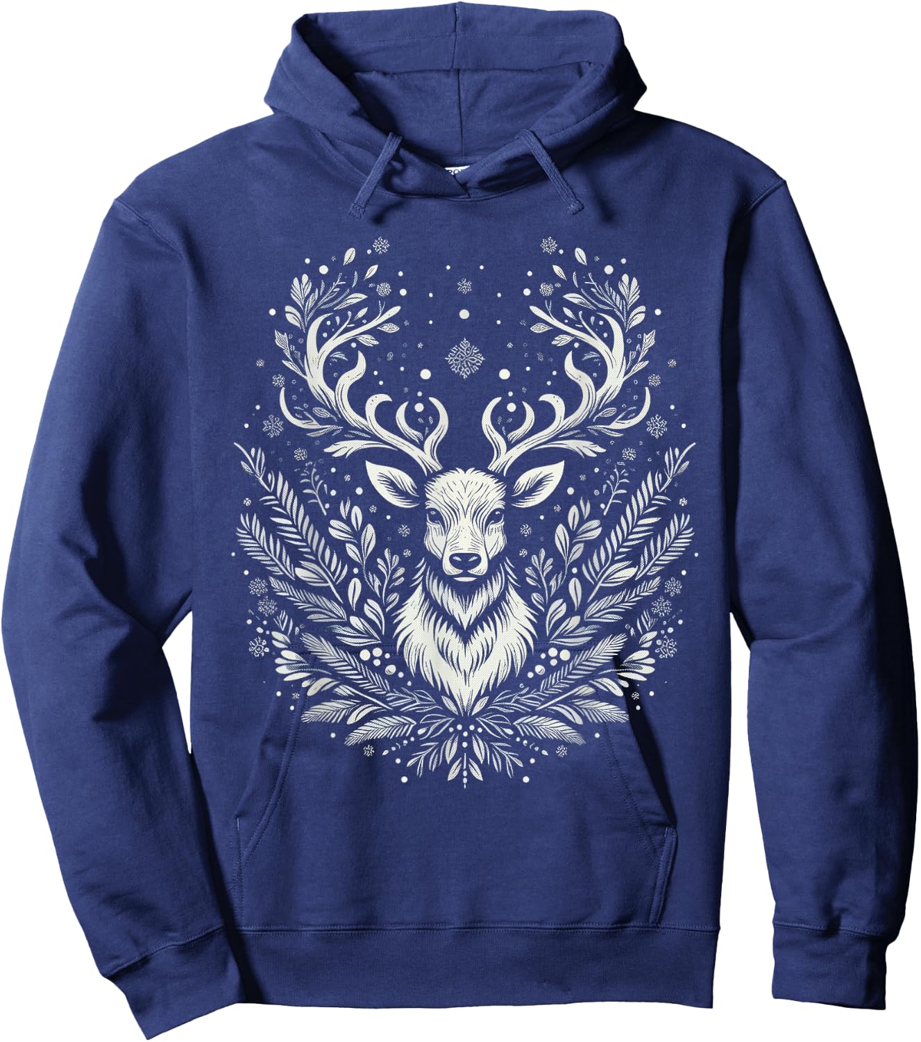 Christmas Reindeer Merry Christmas Xmas Morning Holiday Hoodie - Hoodie | Navy