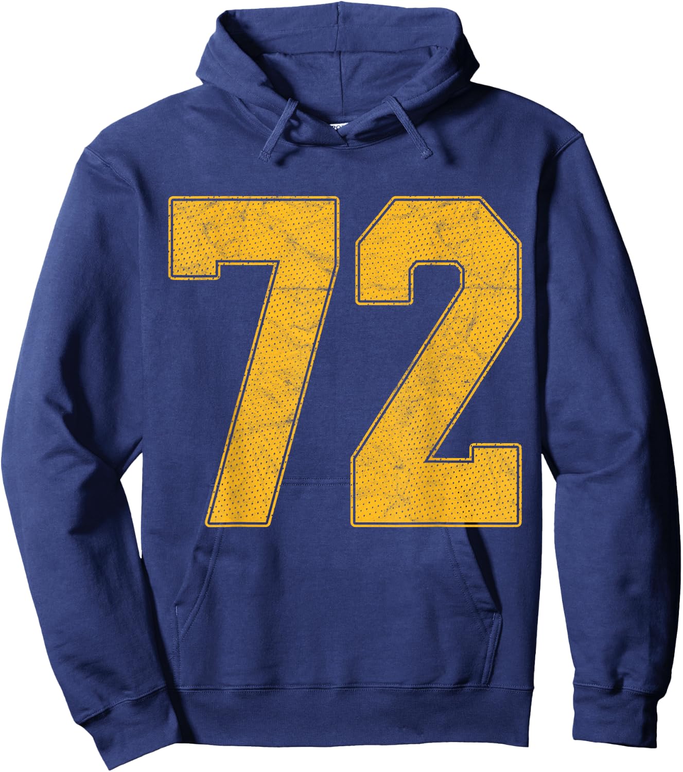Number 72 Numbered Uniform Sports Team Jersey 72nd Birthday Hoodie - Hoodie | Navy