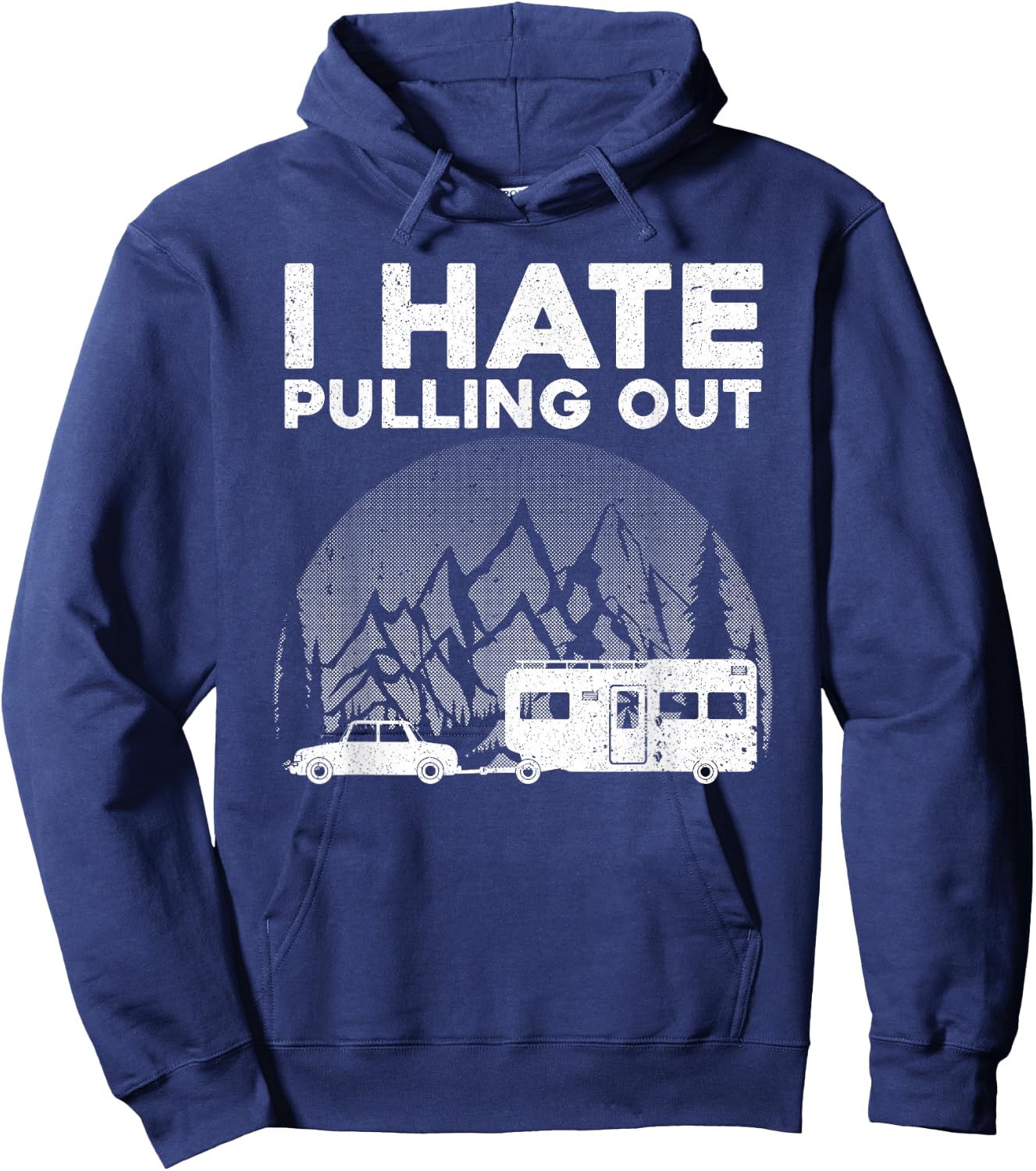 Funny Camping Art Women Kids Camping Trailer Camper Hoodie - Hoodie | Navy