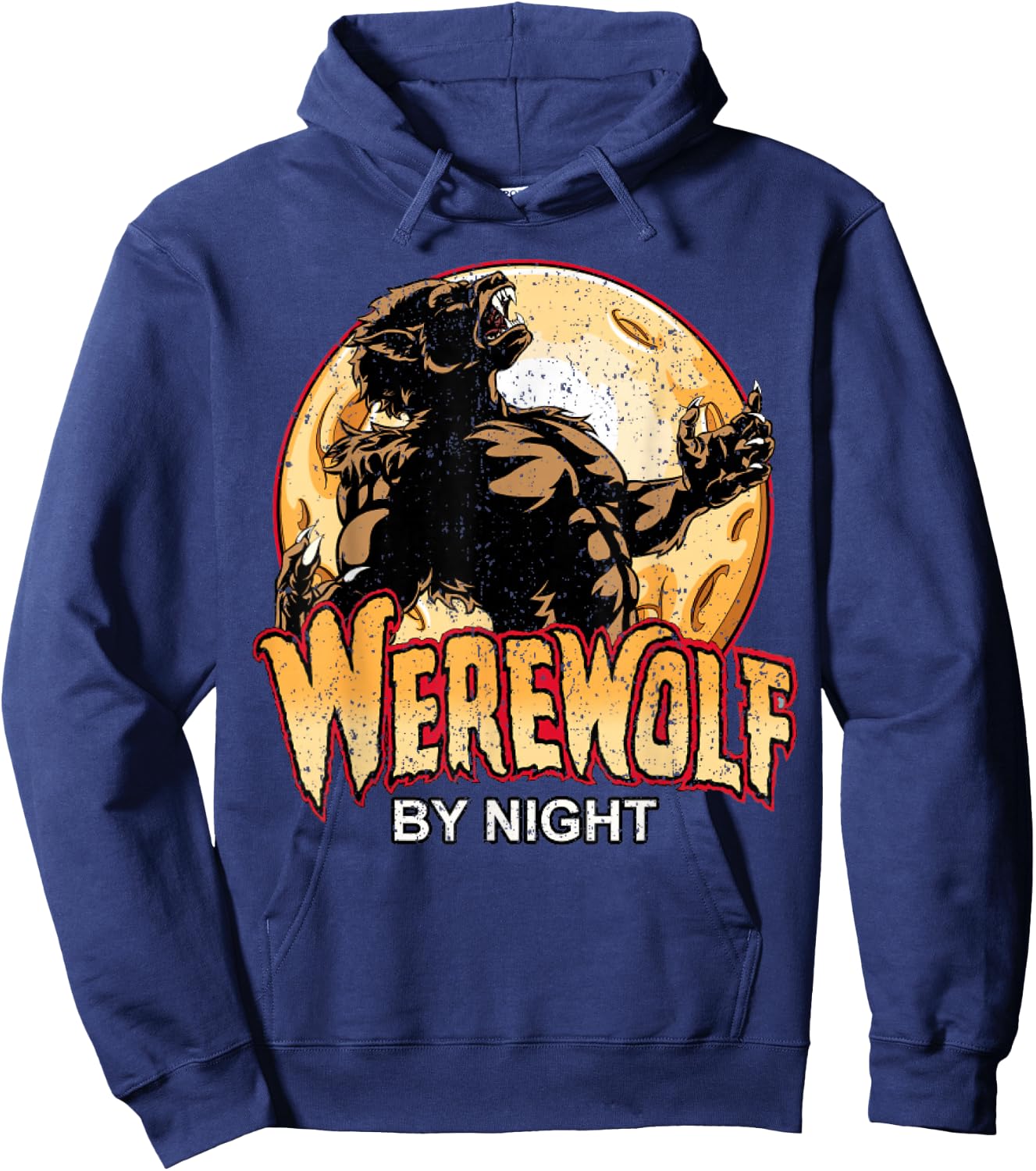 Vintage Werewolf By Night Hoodie - Hoodie | Navy