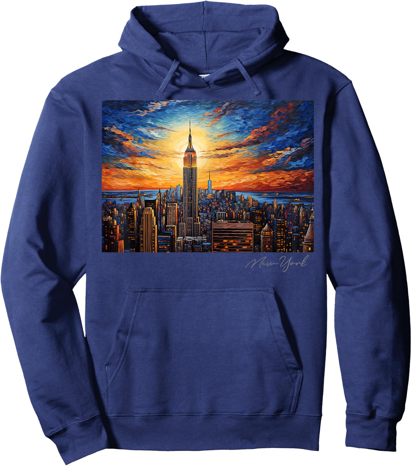 City of New York Retro NYC NY Art Travel Vintage Souvenir Hoodie - Hoodie | Navy