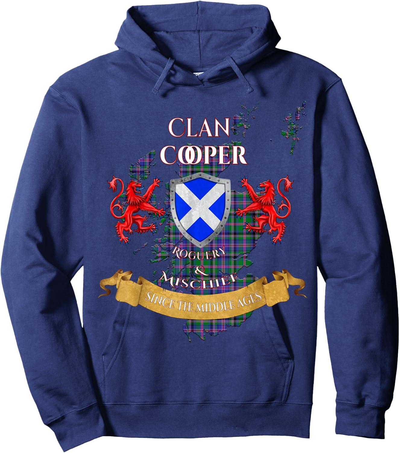 Cooper Scottish Family Clan Middle Ages Mischief Hoodie - Hoodie | Navy