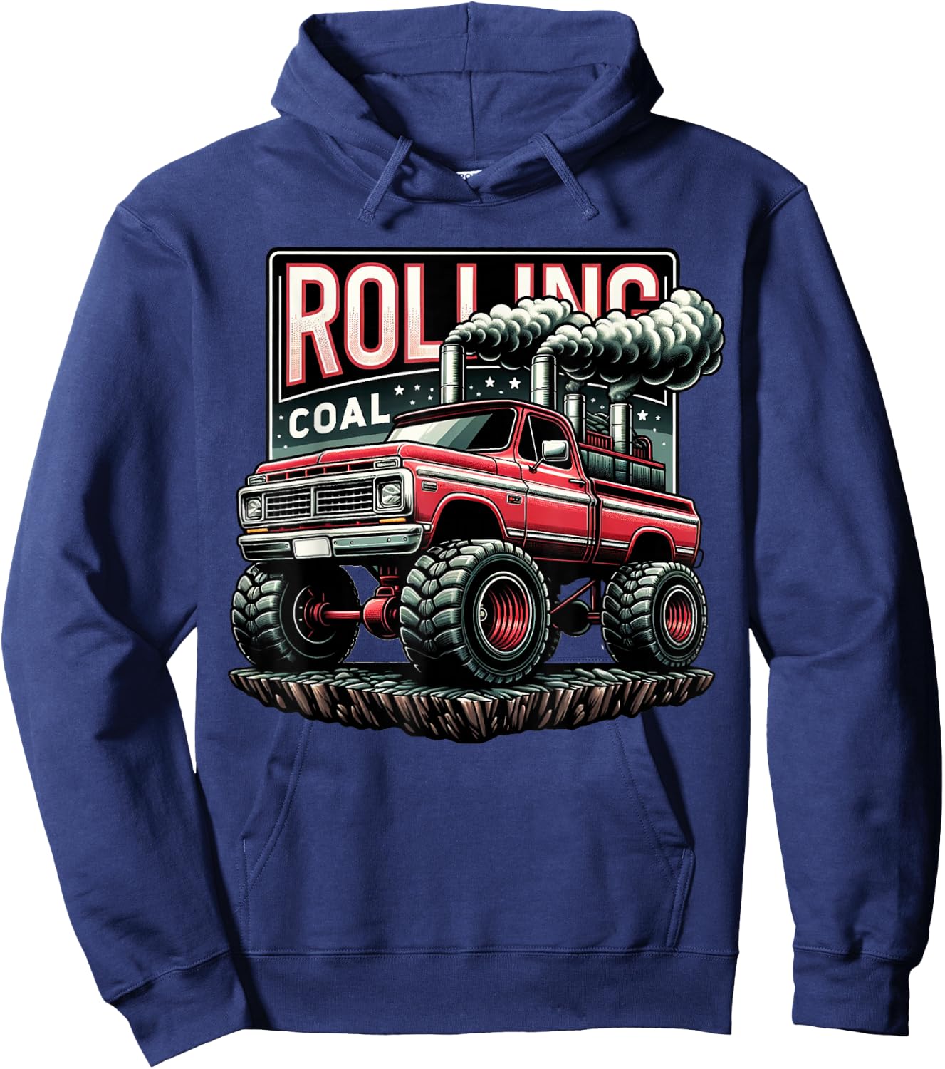 Rolling Coal Vintage Truck Turbo Brothers Mechanic Gift Hoodie - Hoodie | Navy