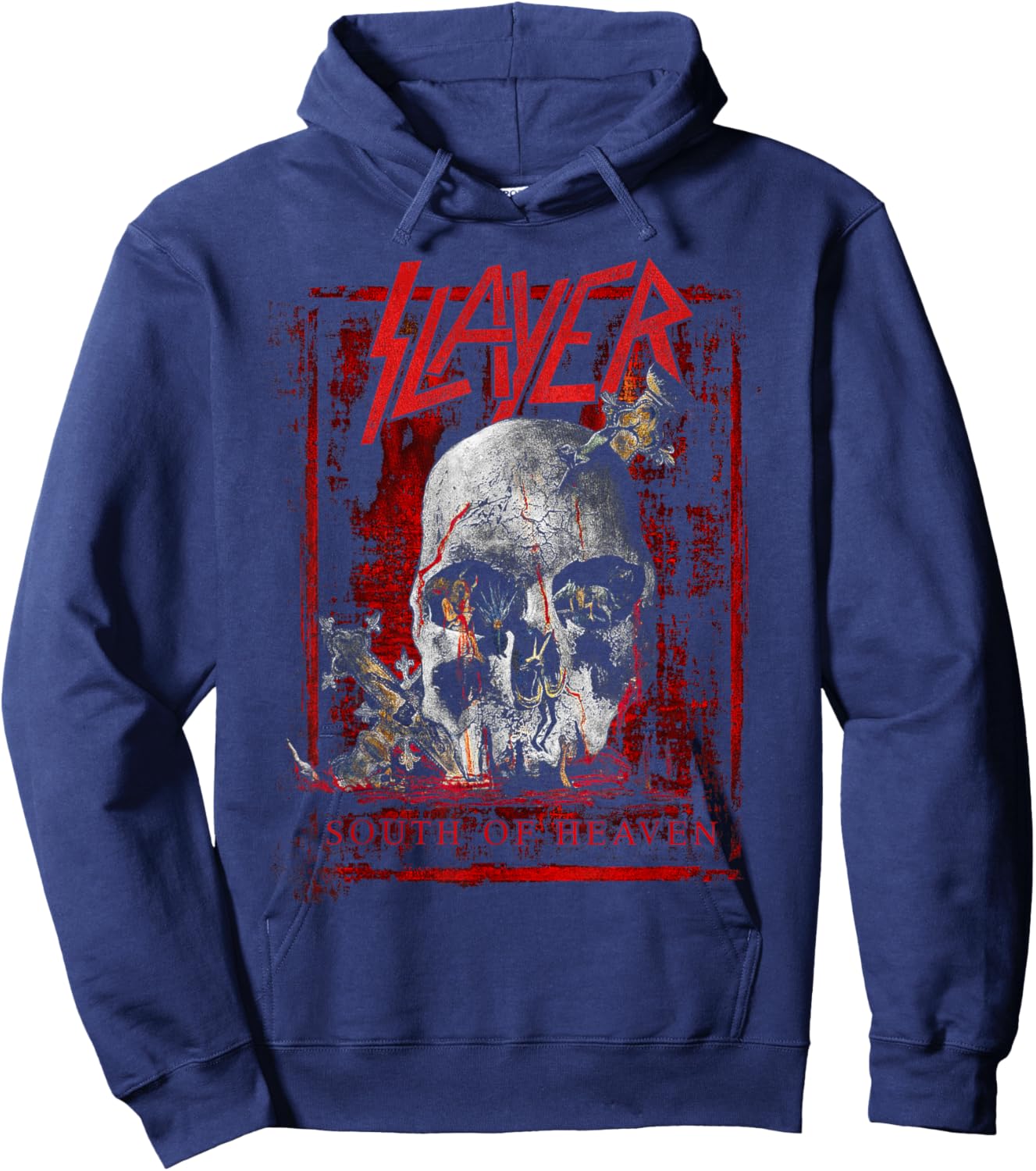 Slayer – South Of Heaven Framed Hoodie - Hoodie | Navy