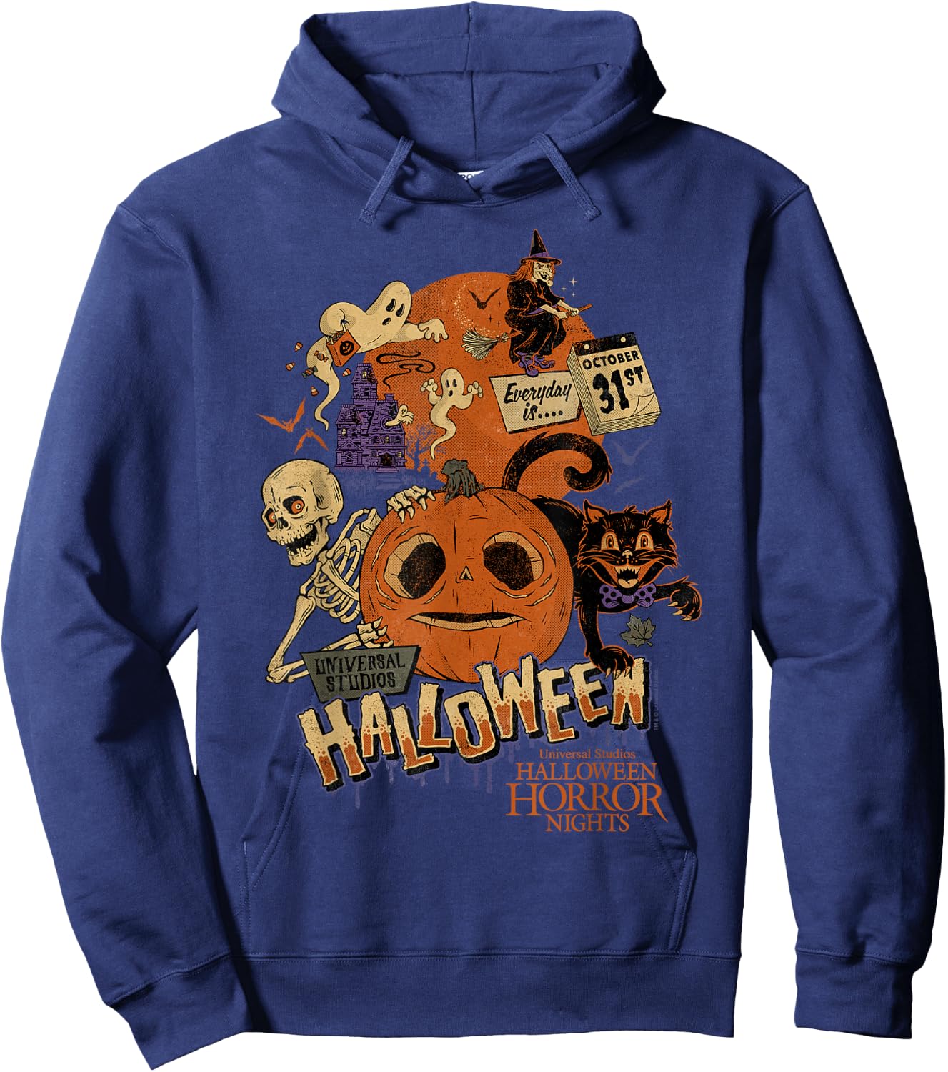 Halloween Horror Nights Lil Boo Pumpkin Hoodie - Hoodie | Navy