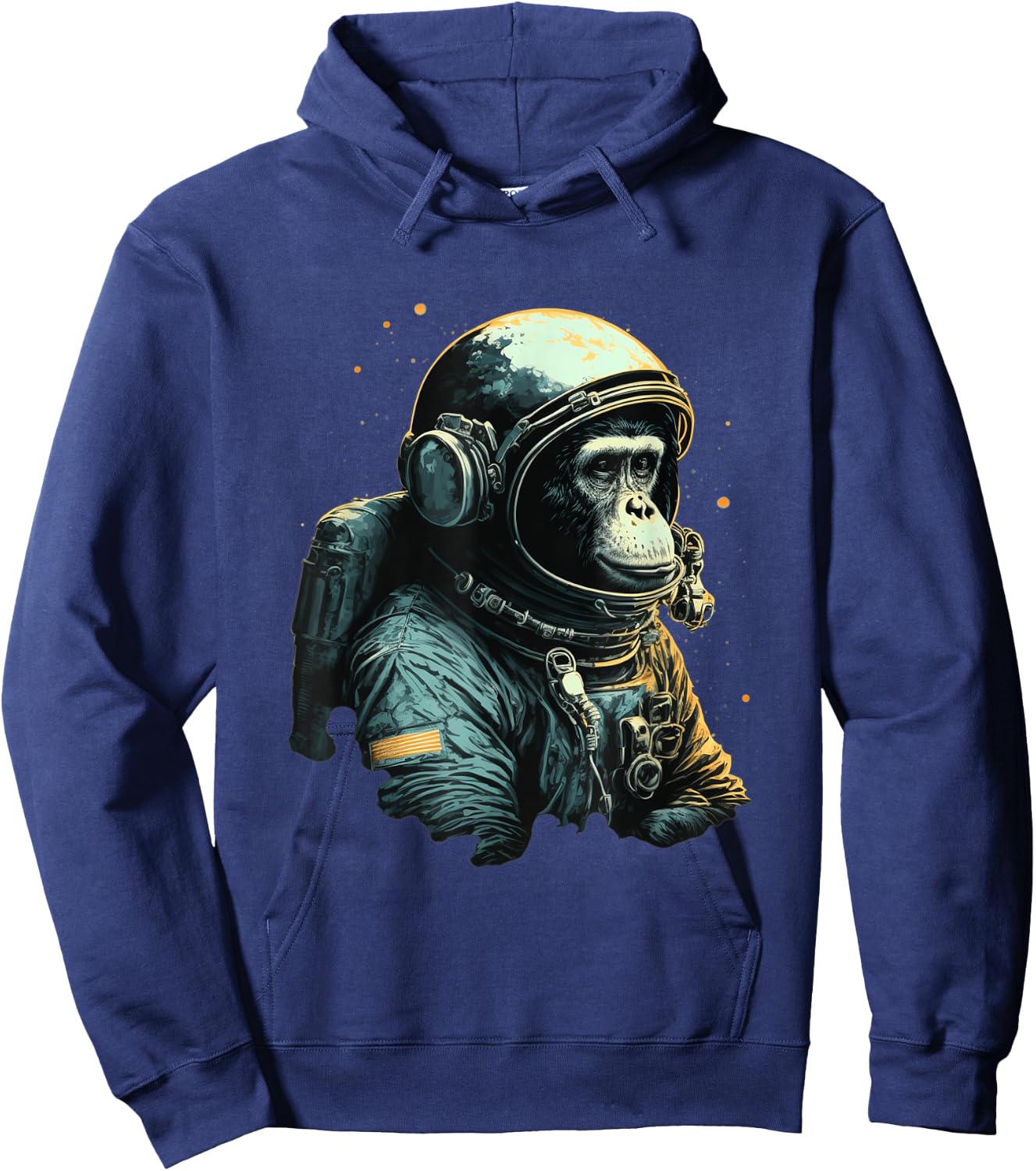 Chimpanzee Space Astronaut Travel Monkey Vintage Design Hoodie - Hoodie | Navy