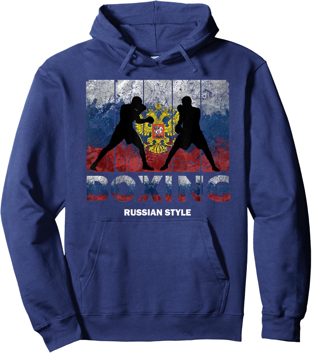Russian Vintage style boxing Great Boxing Russia Hoodie - Hoodie | Navy