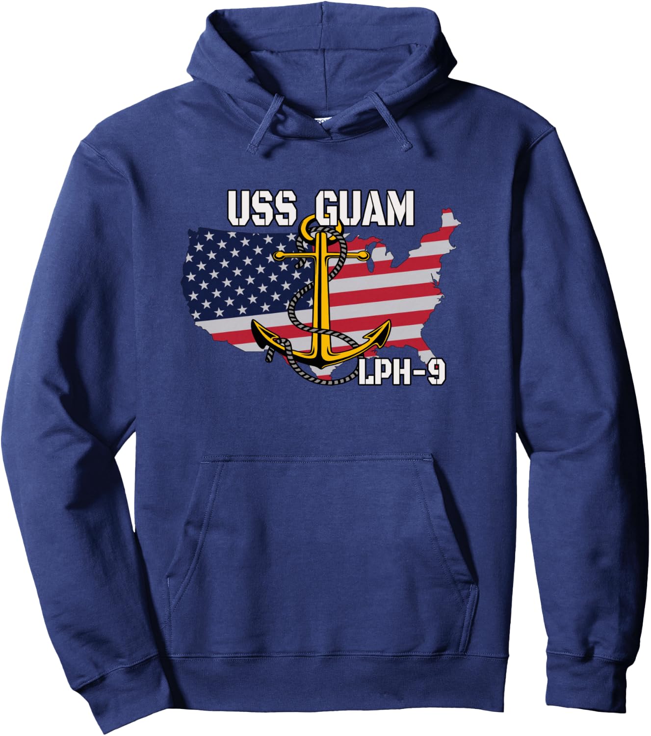 USS Guam LPH-9 Landing Platform Helicopter Veterans Father Hoodie - Hoodie | Navy