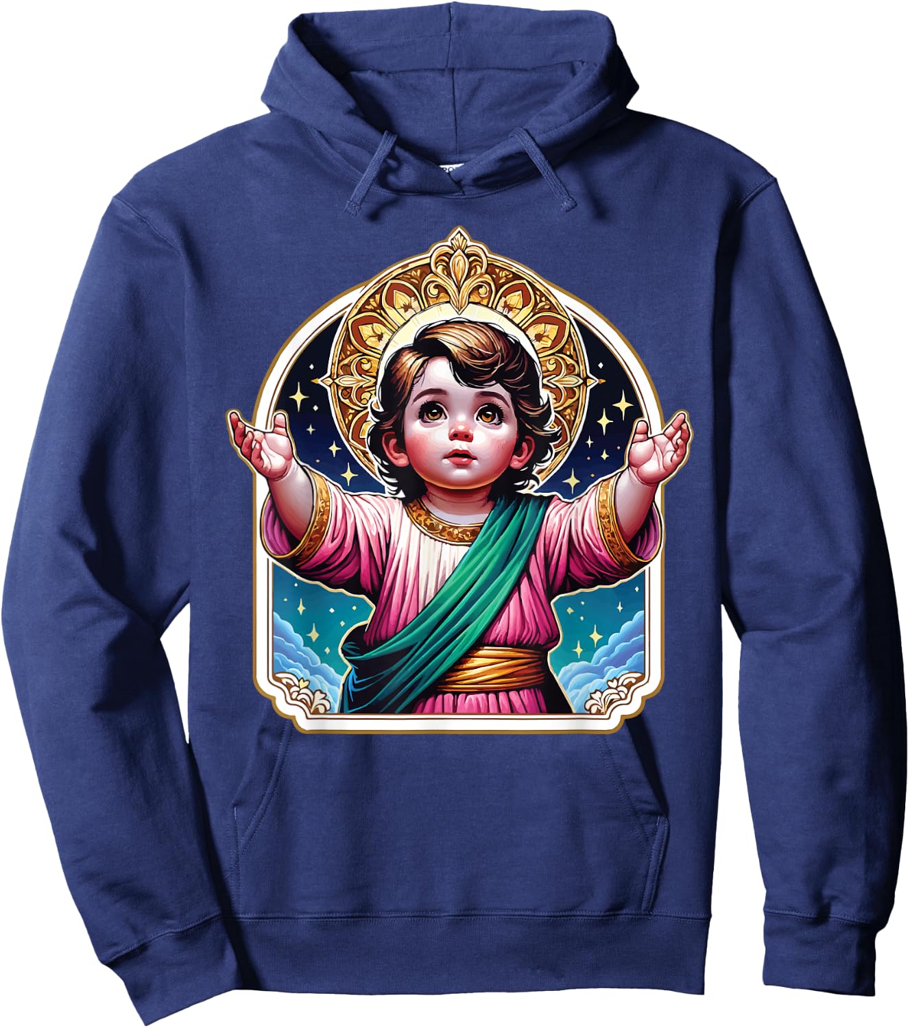 Divino Nino Jesus Catholic Hoodie - Hoodie | Navy