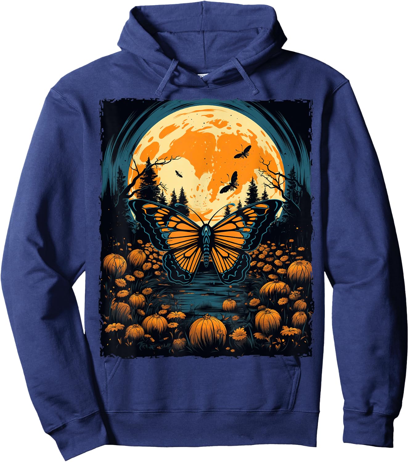 Monarch Butterfly Halloween Hoodie - Hoodie | Navy