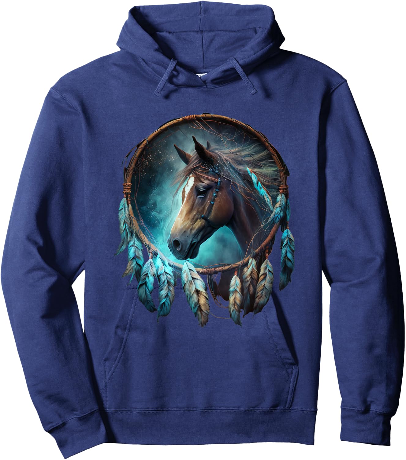 Dream Catcher Horse Dreaming Dream for a Esotericist Hoodie - Hoodie | Navy