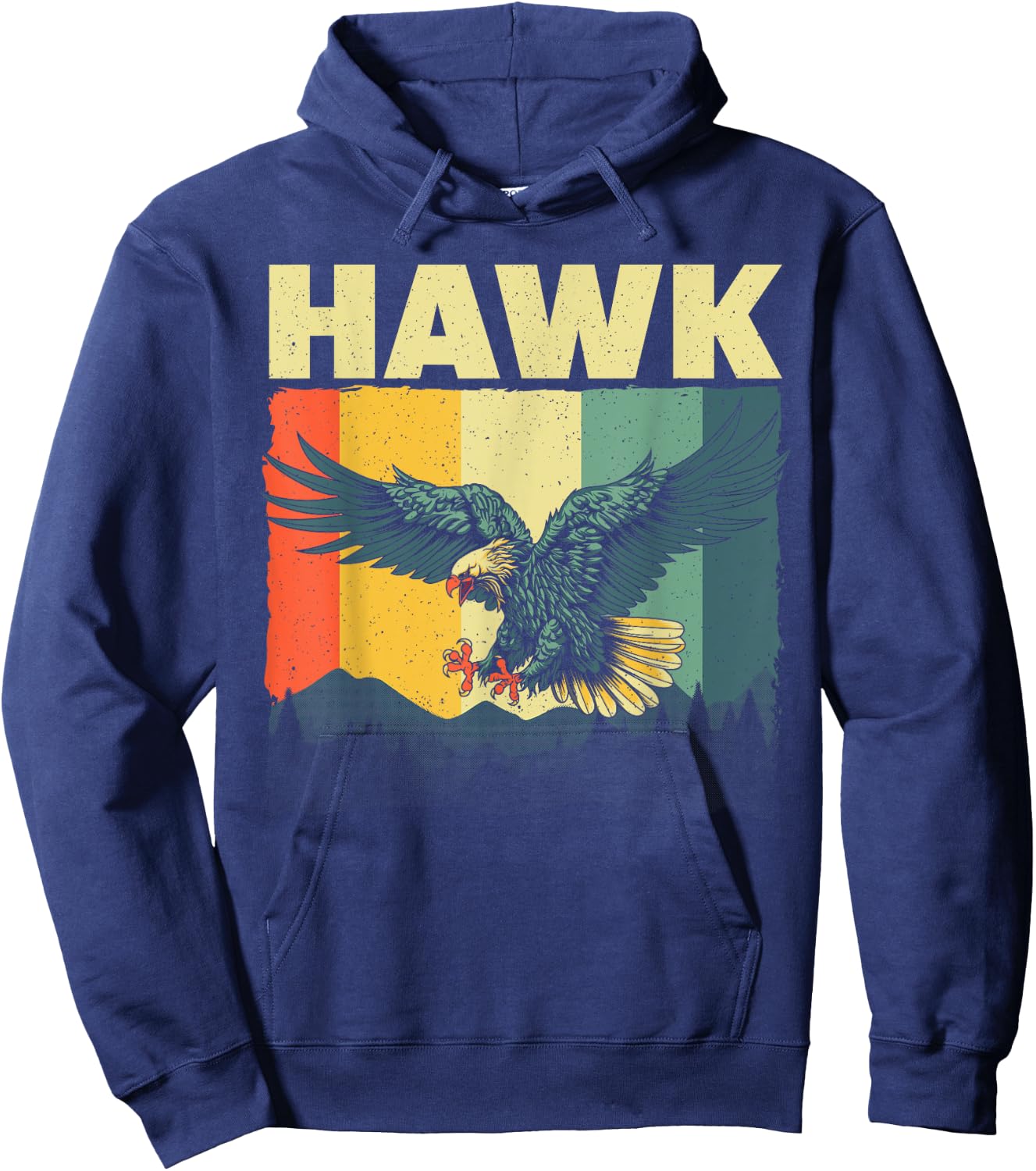 Cute Hawk Design Women Kids Bird Vintage Hawk Lovers Hoodie - Hoodie | Navy