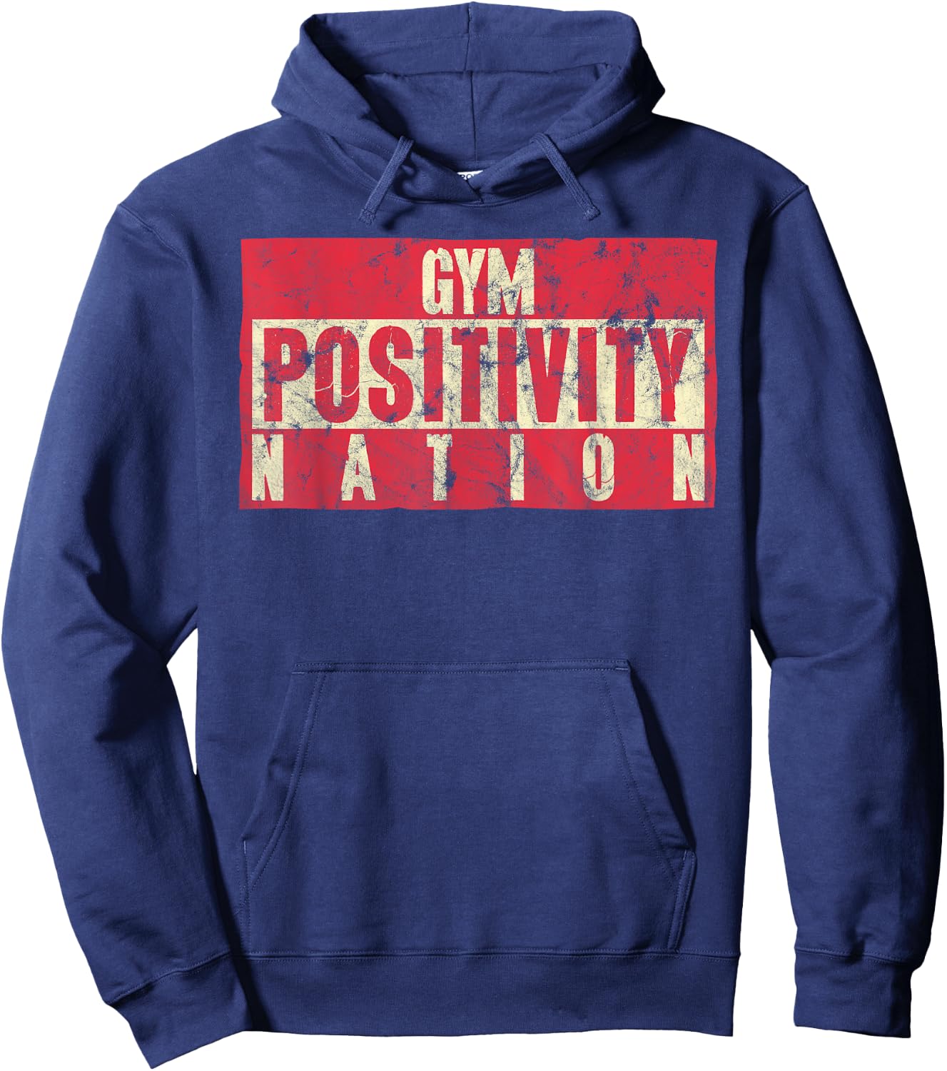 Gym Positivity Nation Funny Fitness Hoodie - Hoodie | Navy