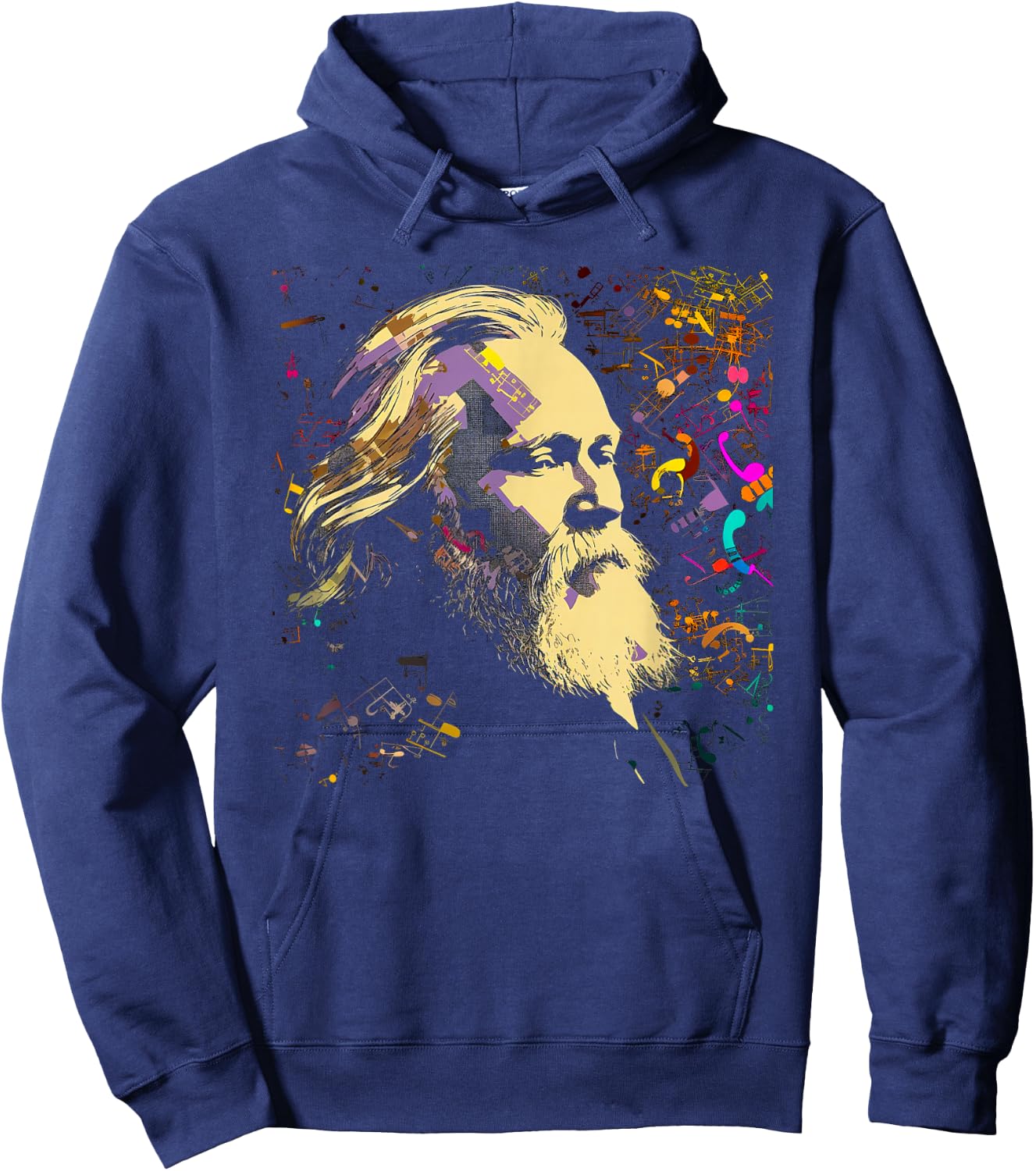 Pop Art Johannes Brahms Music Composer Piano Hoodie - Hoodie | Navy