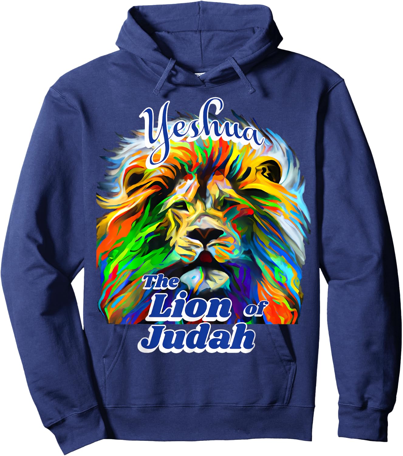 Yeshua, The Lion of Judah Hoodie - Hoodie | Navy