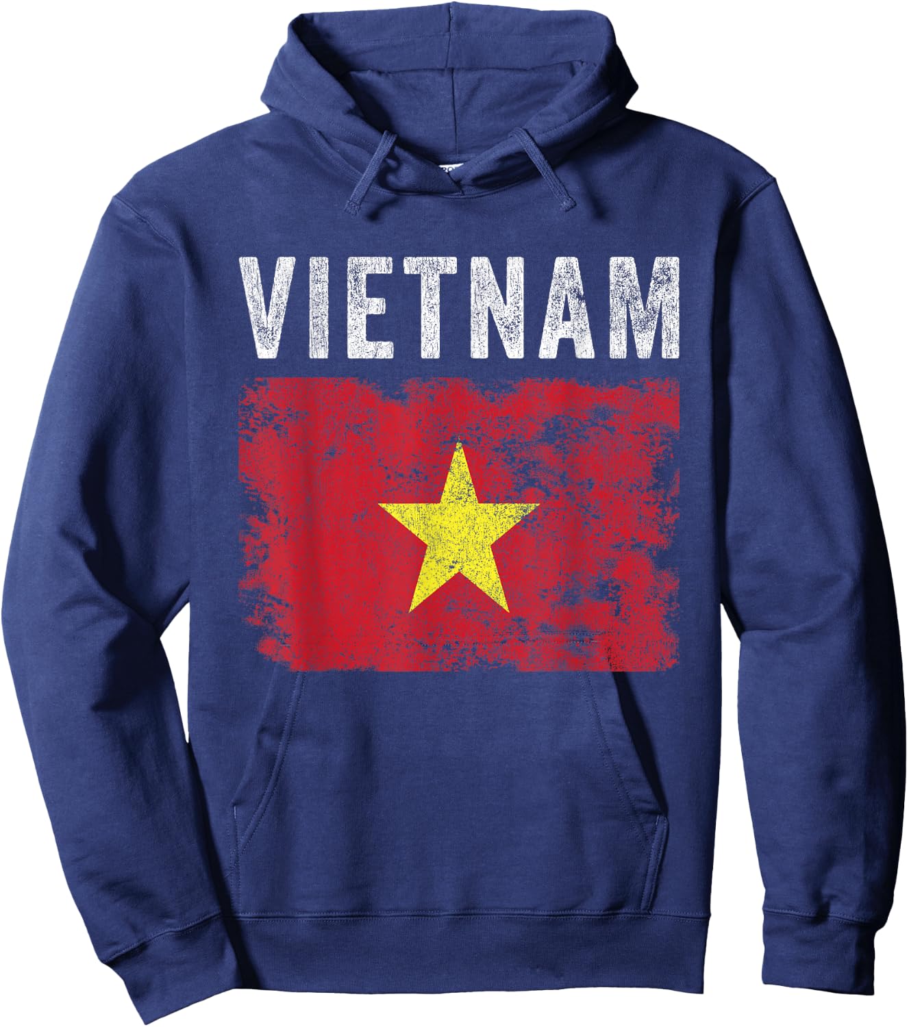 Vietnam Flag Distressed - Men Women Kids - Vietnamese Flag Hoodie - Hoodie | Navy