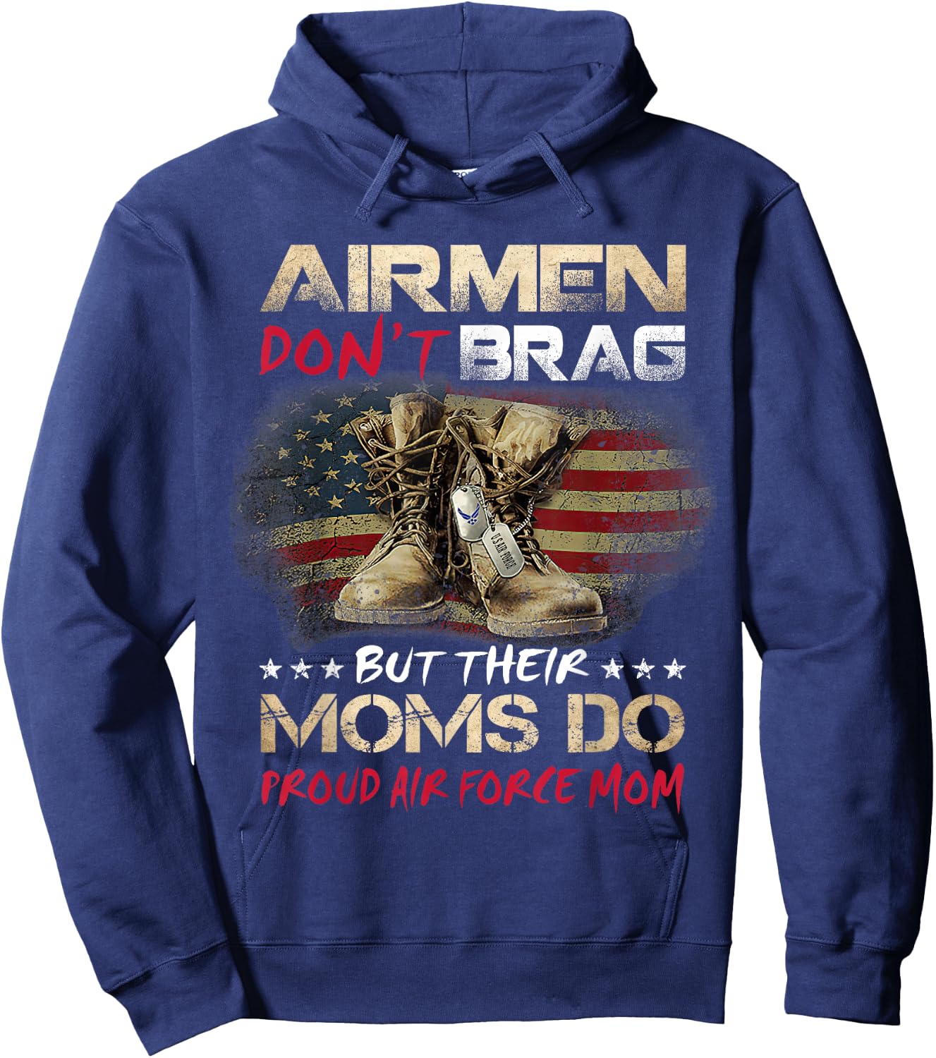 My Favorite Airman Calls Me Mom Proud Air Force Gift Hoodie - Hoodie | Navy