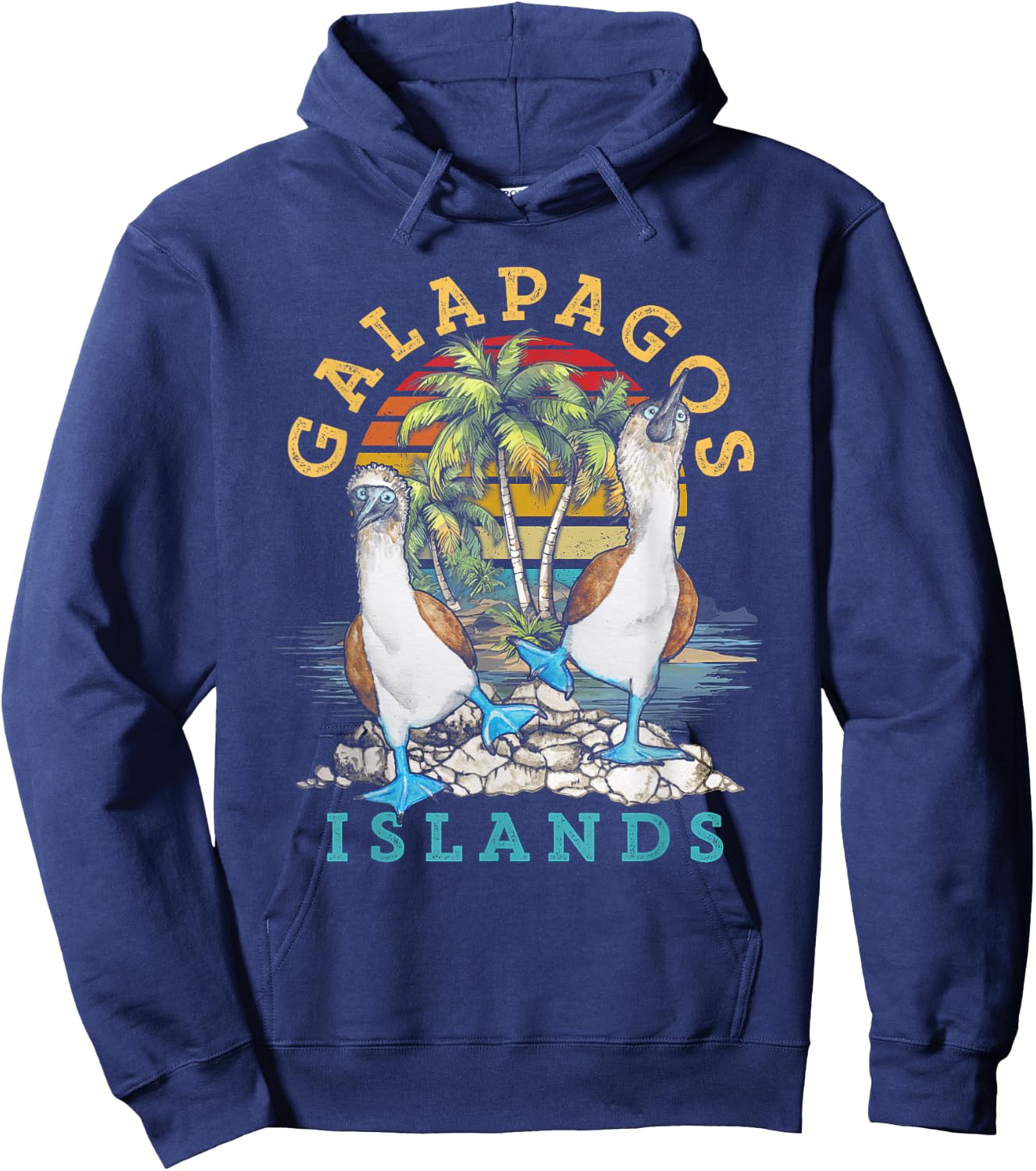 Seabirds Blue-footed Booby Bird Galapagos Island Alaska Hoodie - Hoodie | Navy