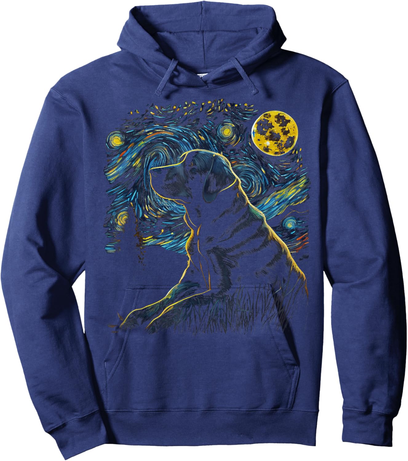 Labrador Retriever Starry Night Dogs Lover Gifts Graphic Hoodie - Hoodie | Navy