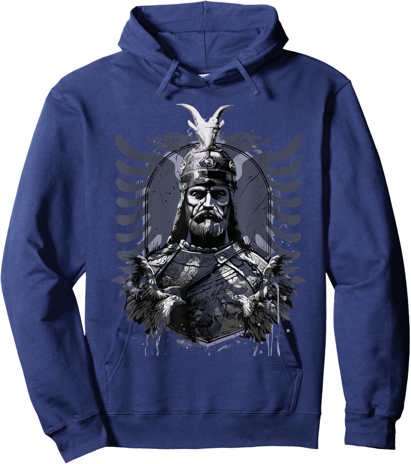 Skanderbeg Albanian National Hero Eagle Kosovo Albanian Hoodie - Hoodie | Navy