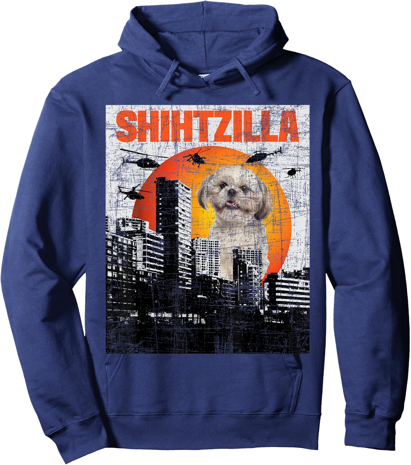 Shihtzilla - Shih Tzu Lover Animal Lover Dog Trainer Breeder Hoodie - Hoodie | Navy