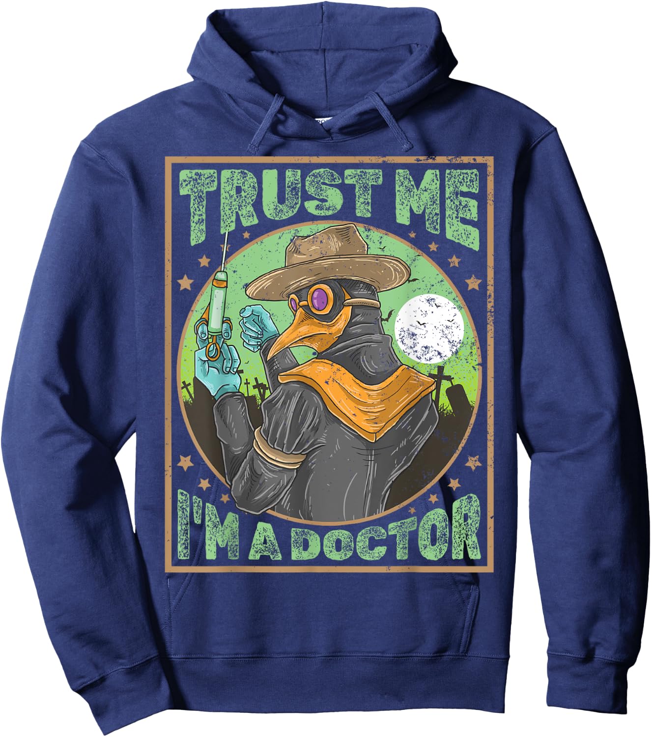 Horror Film Outfit For Film Festival Halloween Plague Doctor Hoodie - Hoodie | Navy
