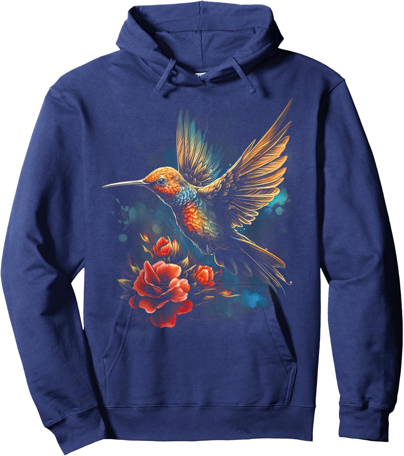 Hummingbird Flower Bird lover Animal Hoodie - Hoodie | Navy