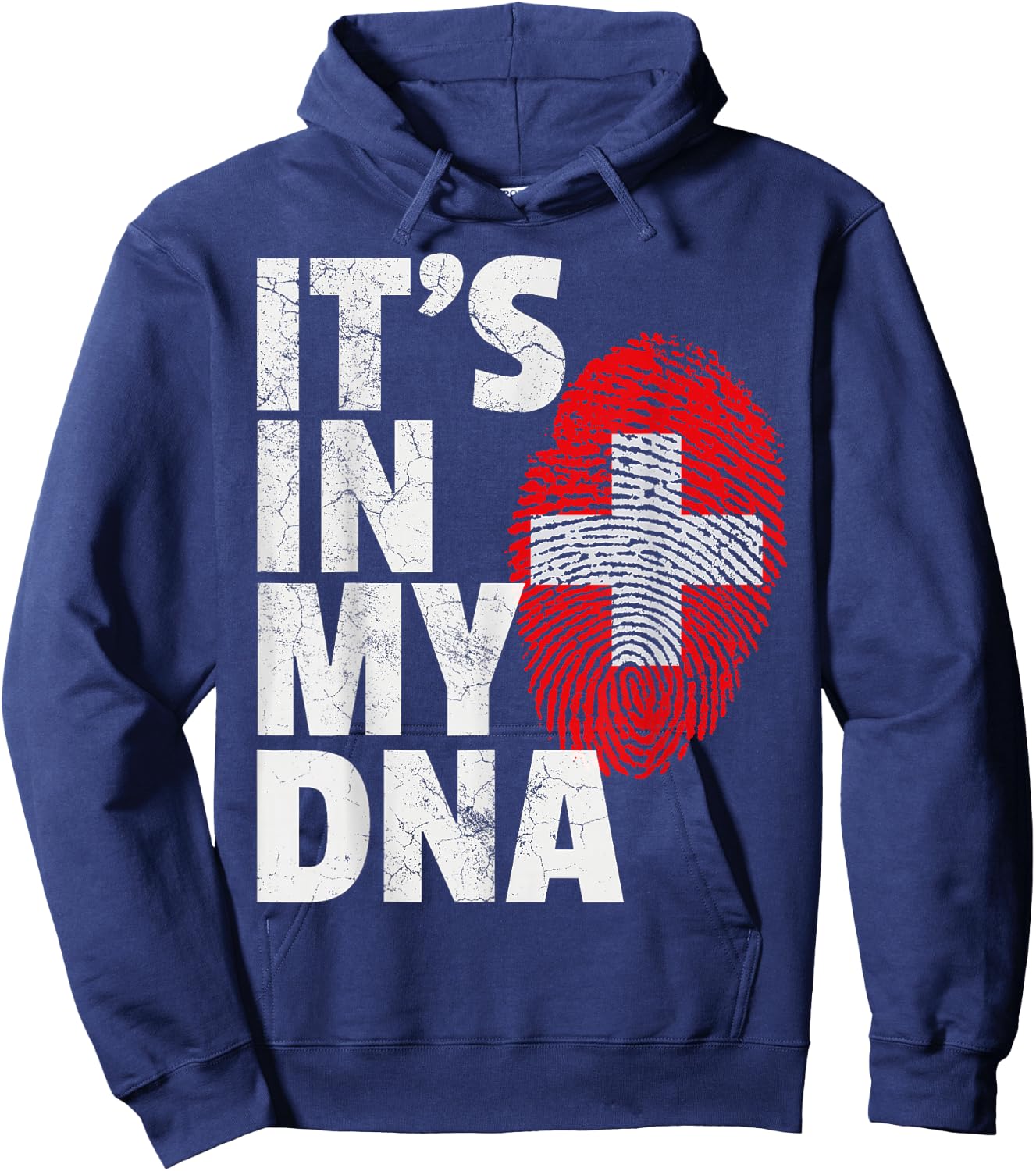 IT'S IN MY DNA Swiss Switzerland Flag Matching Family Hoodie - Hoodie | Navy