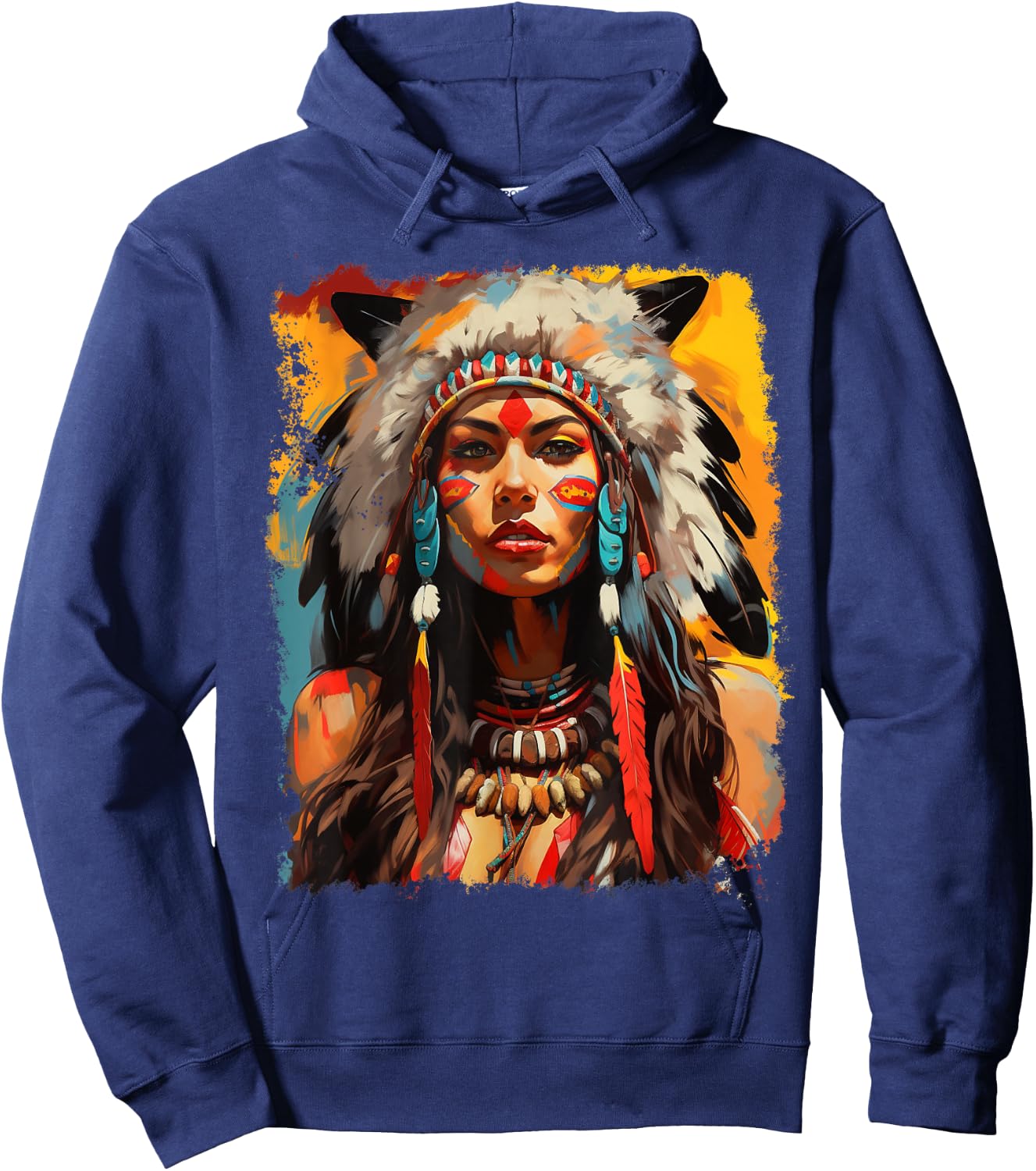 Beautiful Native American Hoodie - Hoodie | Navy
