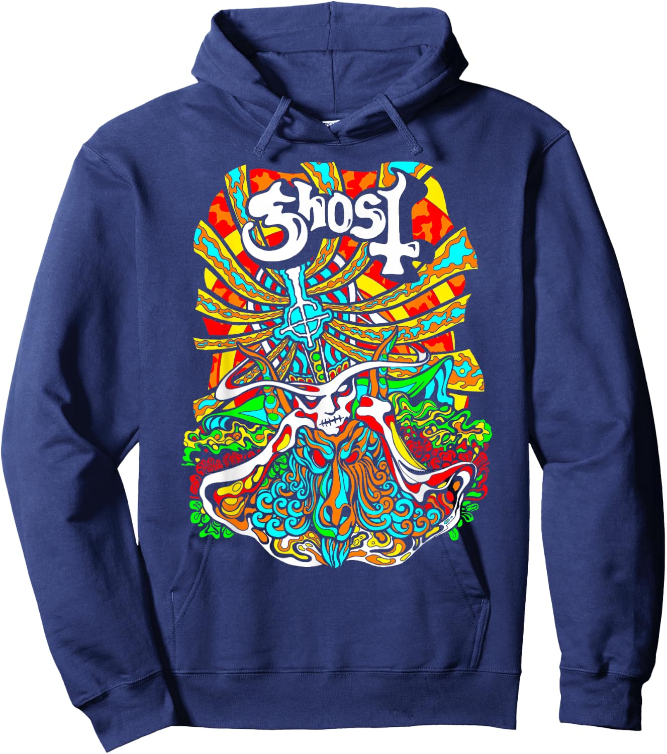 Ghost – Satanic Panic Neon Poster Hoodie - Hoodie | Navy