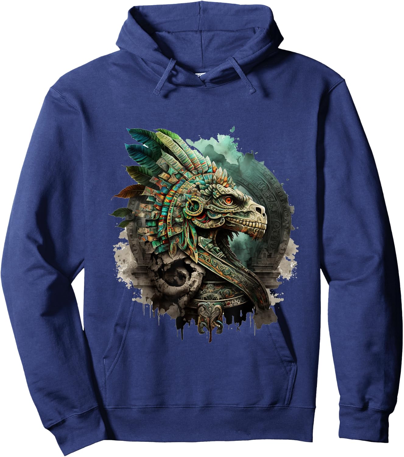 Mexican Mytholog Quetzalcoatl Aztec God Ouroboros Aztec Hoodie - Hoodie | Navy