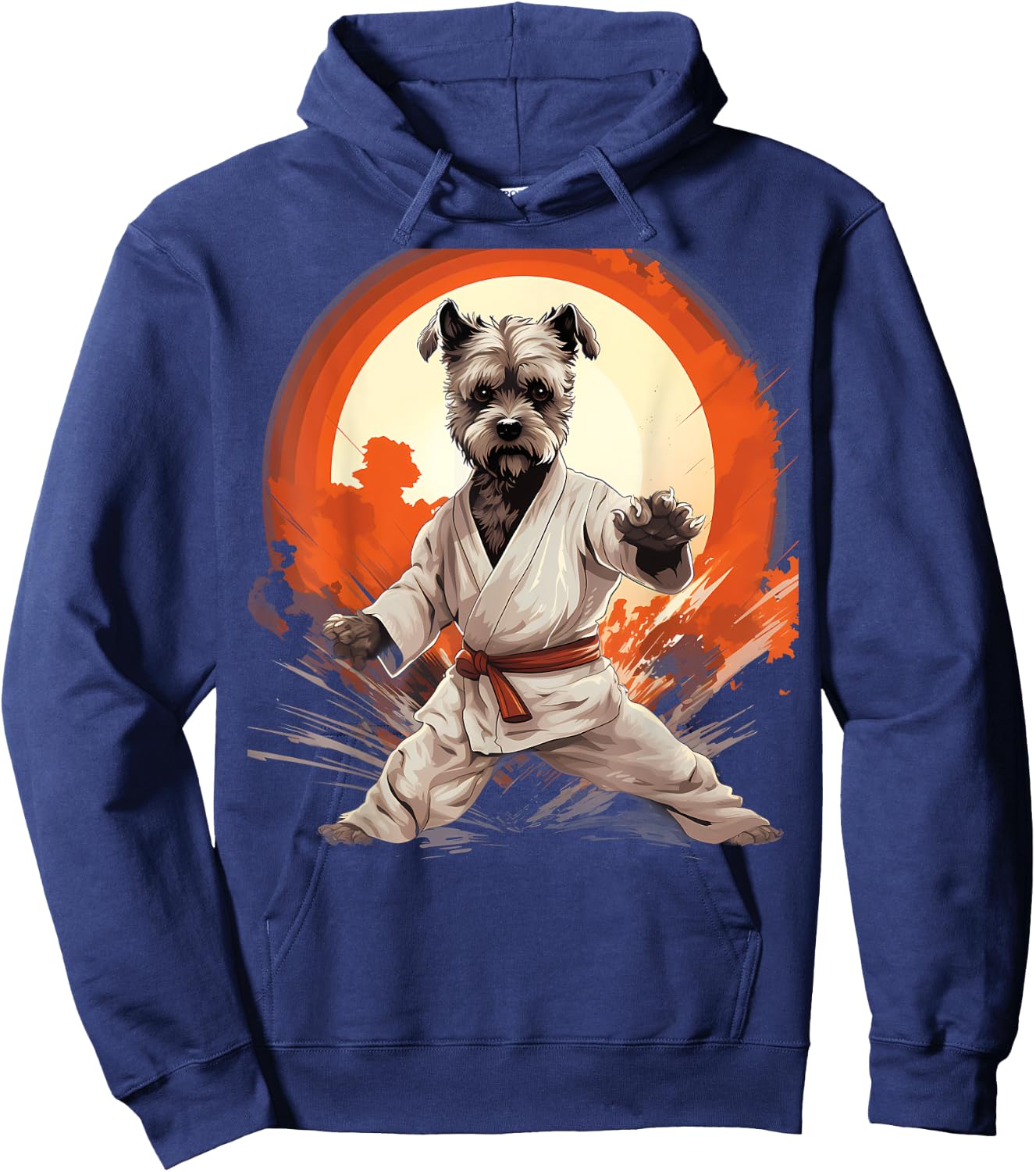 MMA Miniature Schnauzer Dog Karate Men Women Kids Hoodie - Hoodie | Navy