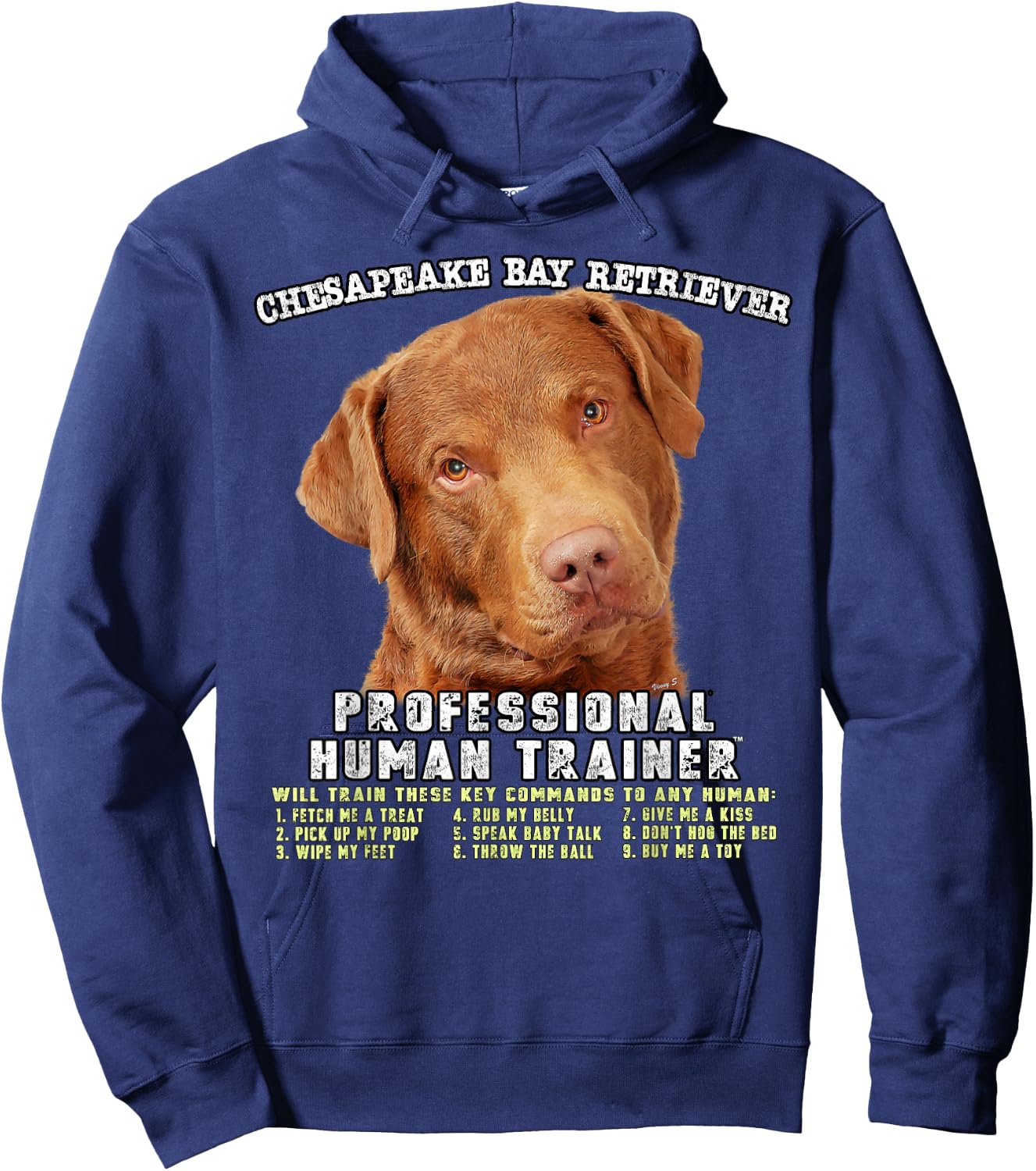 Kitana Chesapeake Bay Retriever Professional Human Trainer Hoodie - Hoodie | Navy