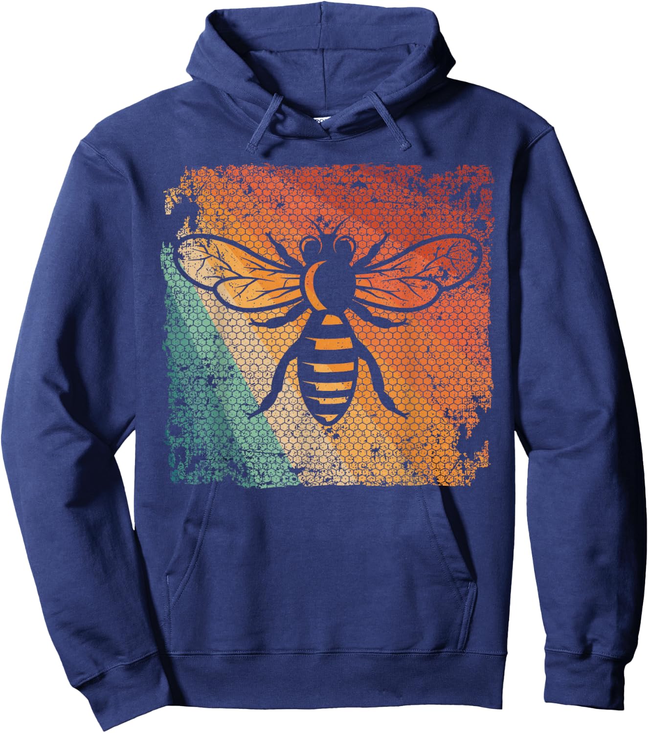 Funny Vintage Bee Designs Women Beekeeping Honey Bee Hoodie - Hoodie | Navy