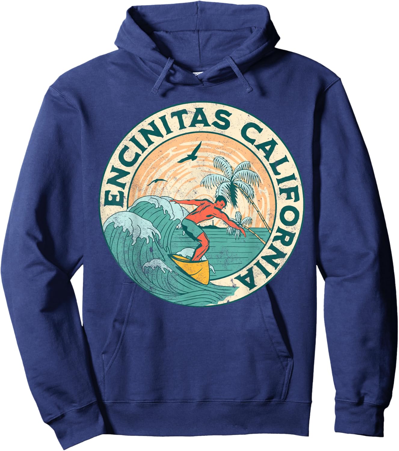 Encinitas California Hoodie - Hoodie | Navy