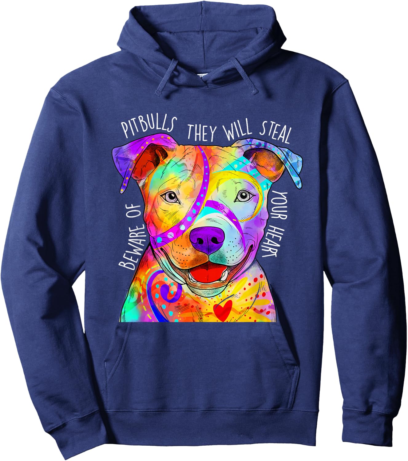 Beware of Pitbulls They Will Steal Your Heart - Dog Owner Hoodie - Hoodie | Navy