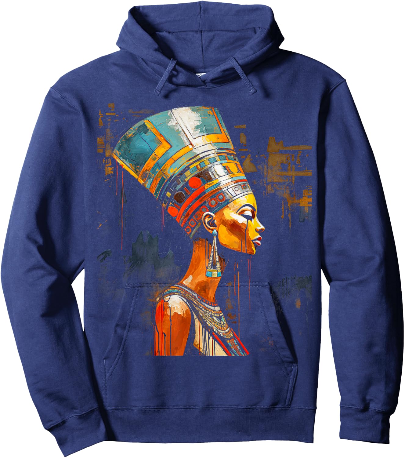 Egyptian Nefertiti Hoodie - Hoodie | Navy