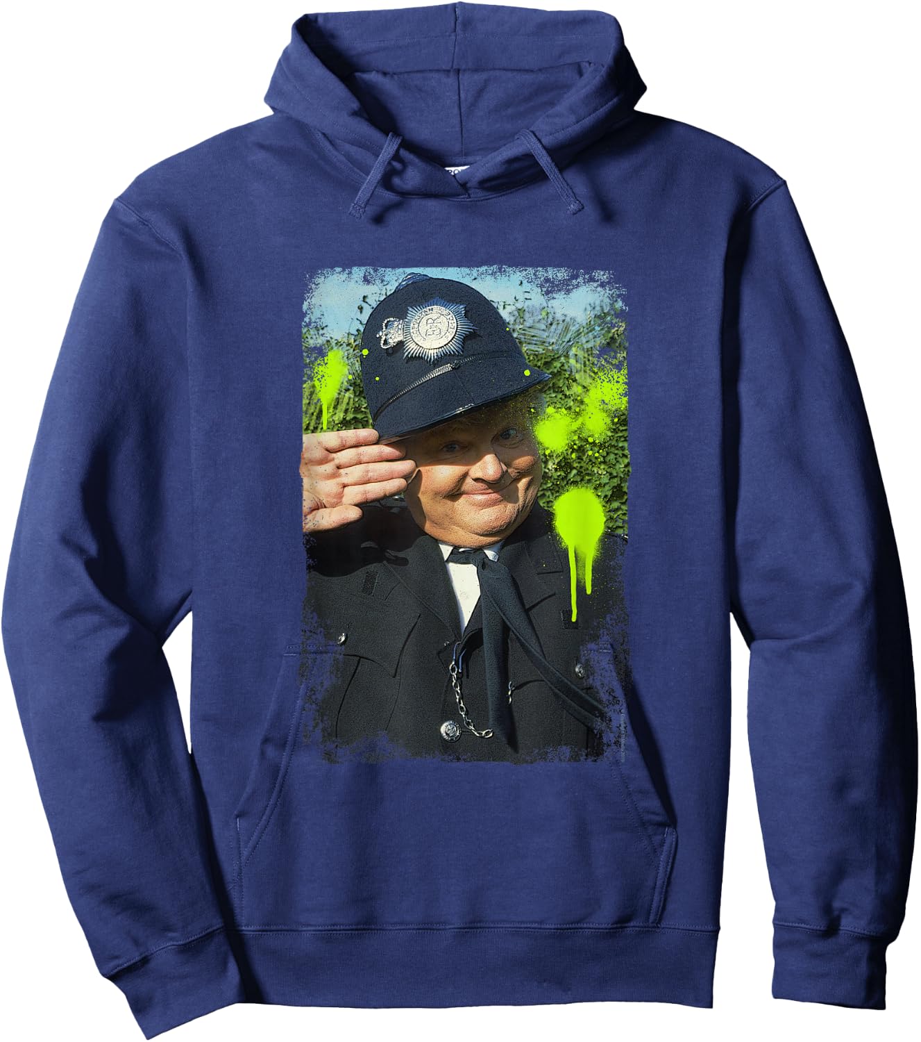 TV Times Comedian Benny Hill As Policeman 1989 Hoodie - Hoodie | Navy