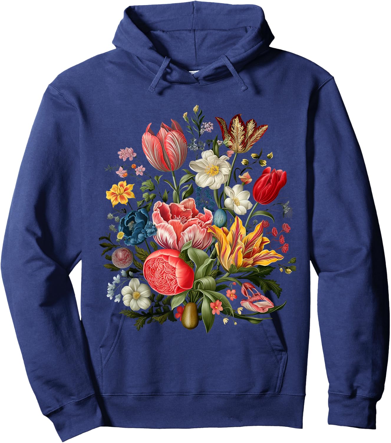 Flower Graphic Wildflower Floral Gardening Lover Hoodie - Hoodie | Navy