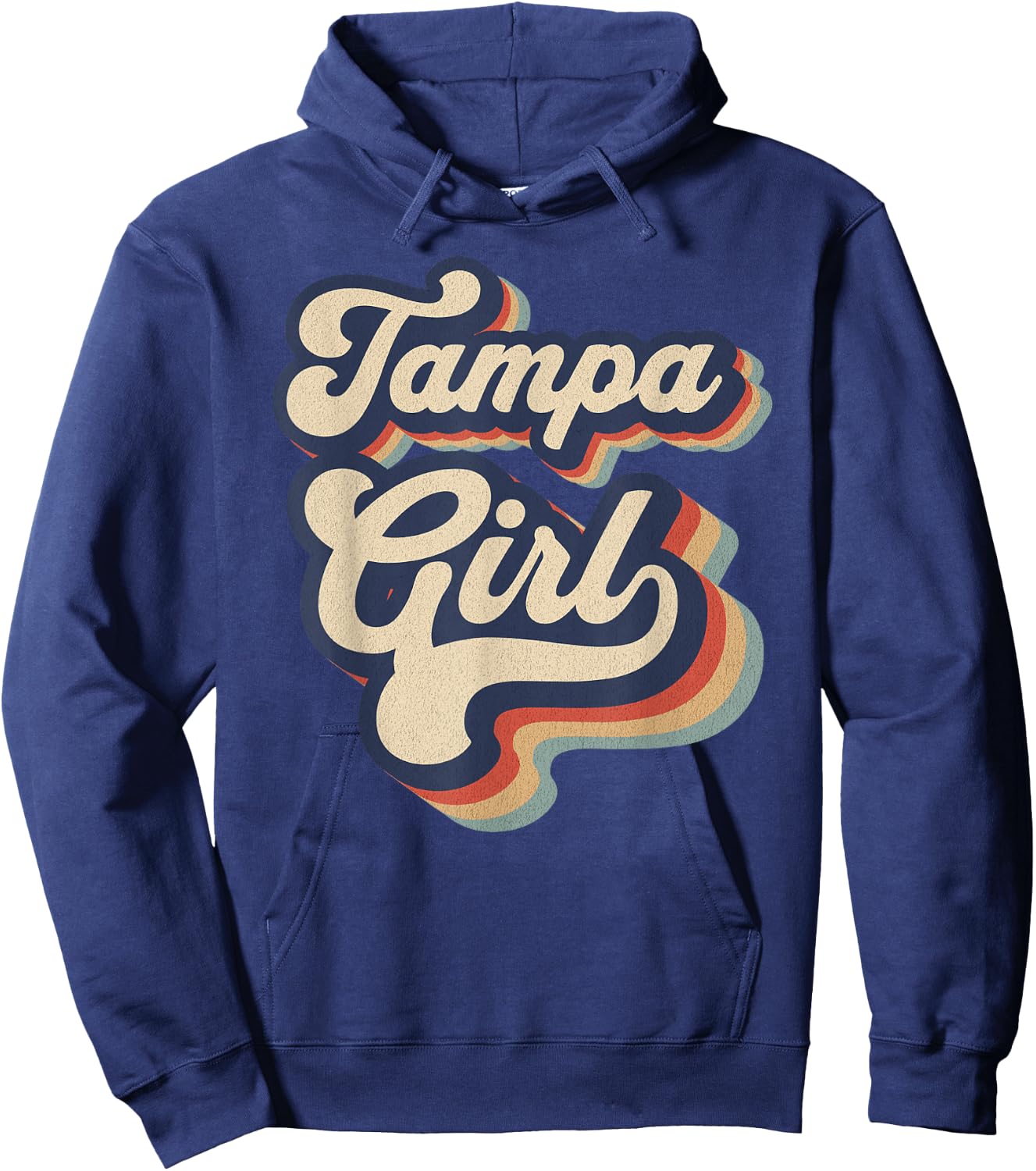 Vintage Design For Girls From Tampa Florida Hoodie - Hoodie | Navy