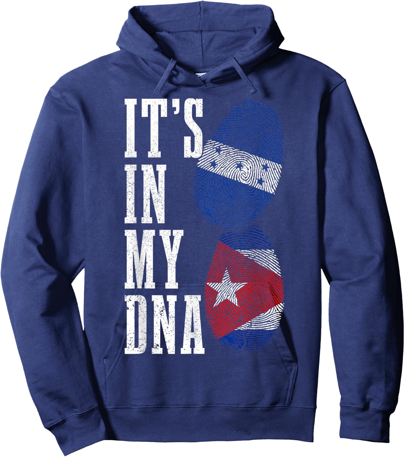 Honduras Cuba In My DNA Cuban Honduran Flag Pride Heritage Hoodie - Hoodie | Navy