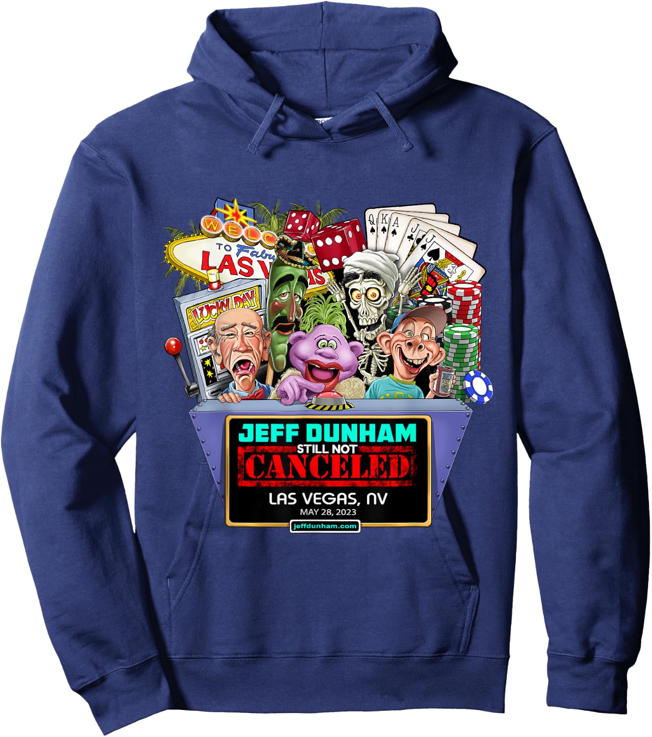 Jeff Dunham Las Vegas, NV (2023) Hoodie - Hoodie | Navy
