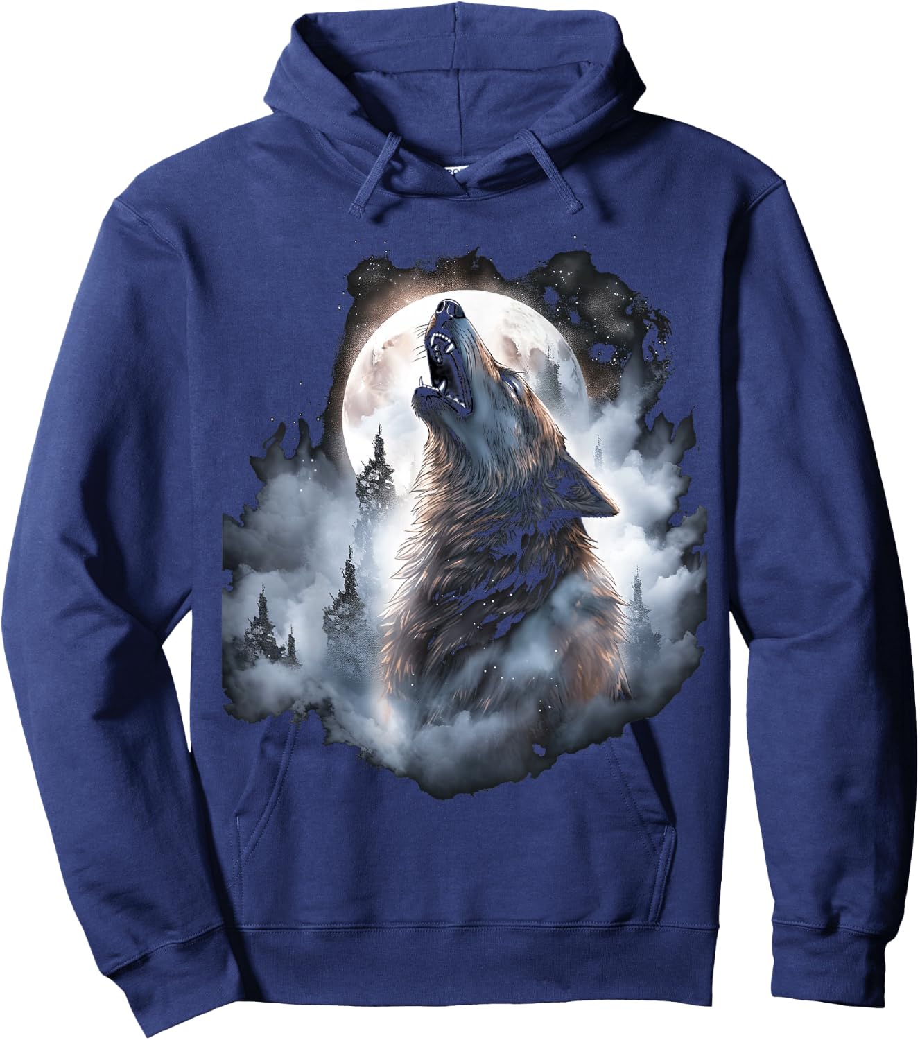 Wolves Howl to the Moon Wolf Wild Animals Hoodie - Hoodie | Navy