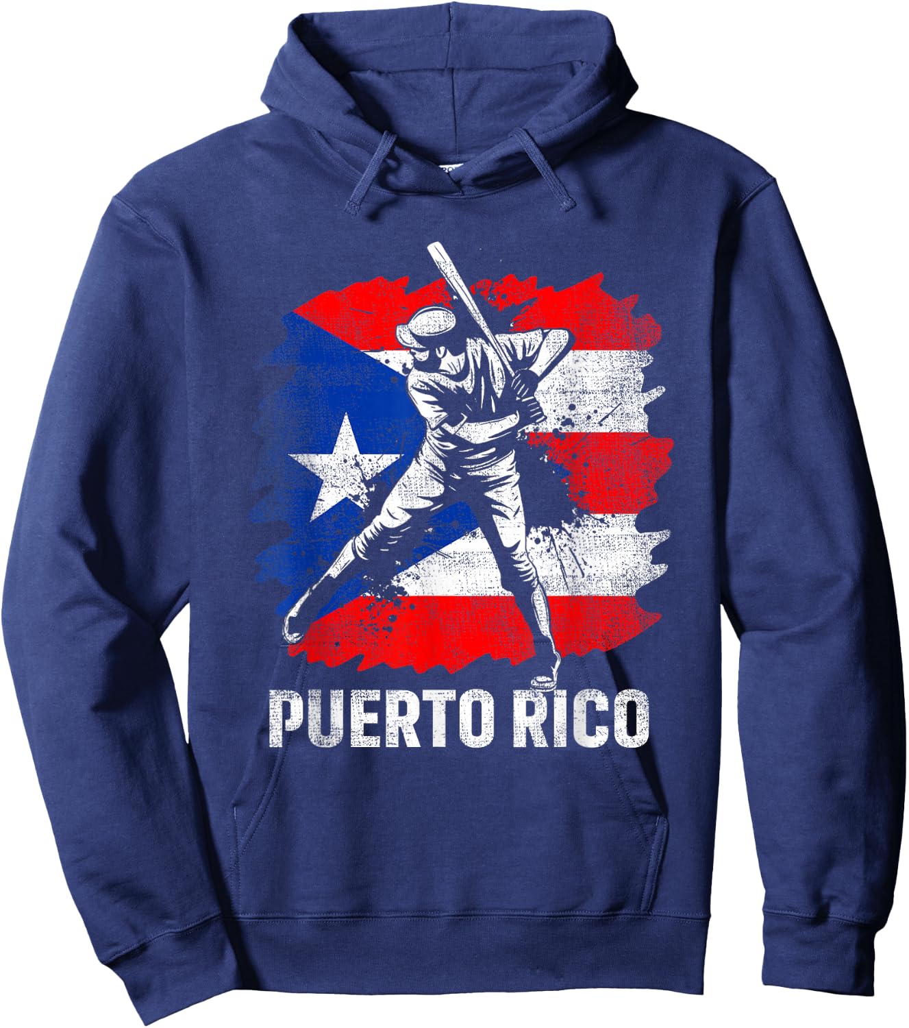 Puerto Rican Baseball Player Puerto Rico Flag Baseball Fans Hoodie - Hoodie | Navy