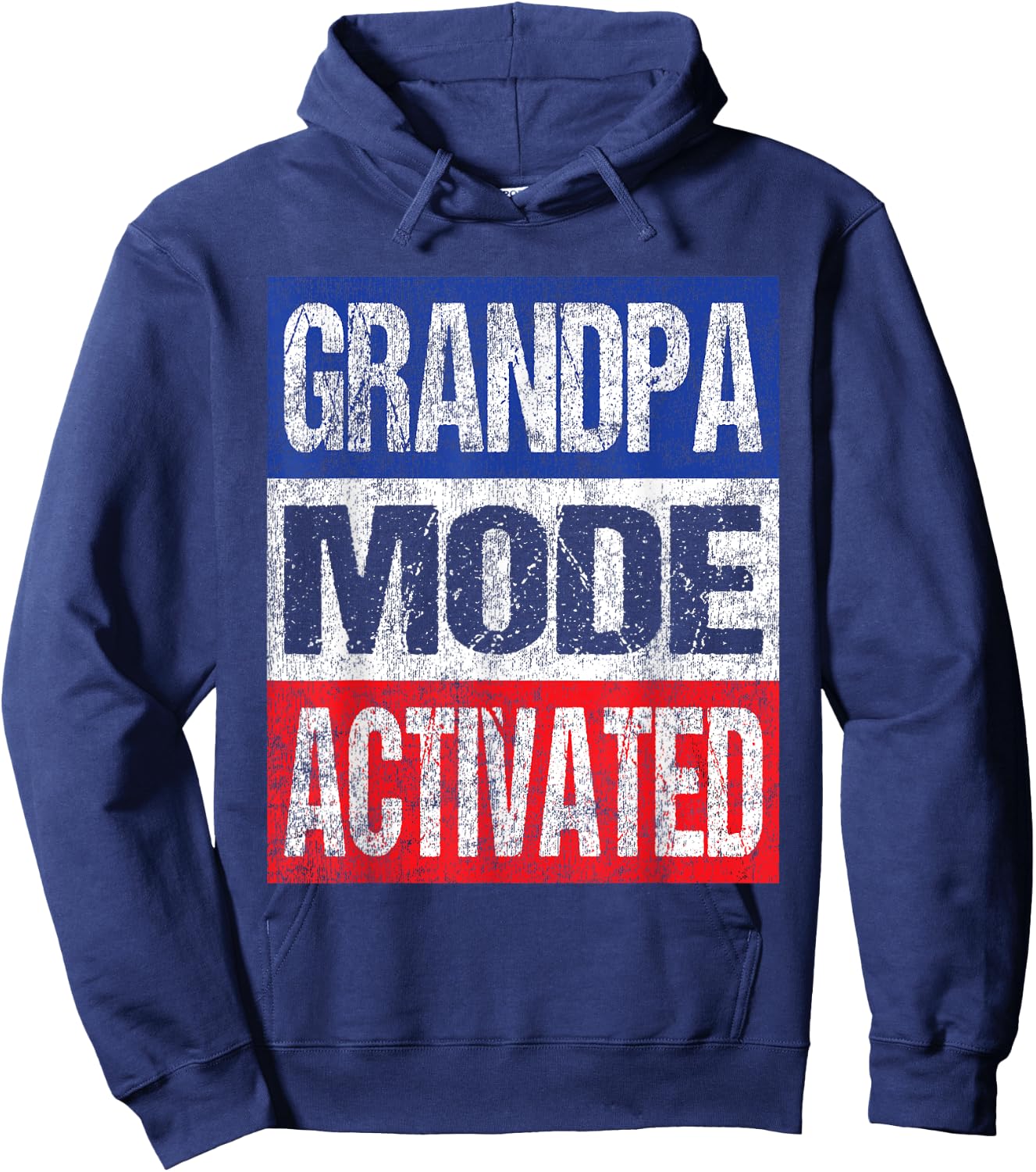 Grandpa Mode Activated - Patriotic 1st Time Grandpa Hoodie - Hoodie | Navy
