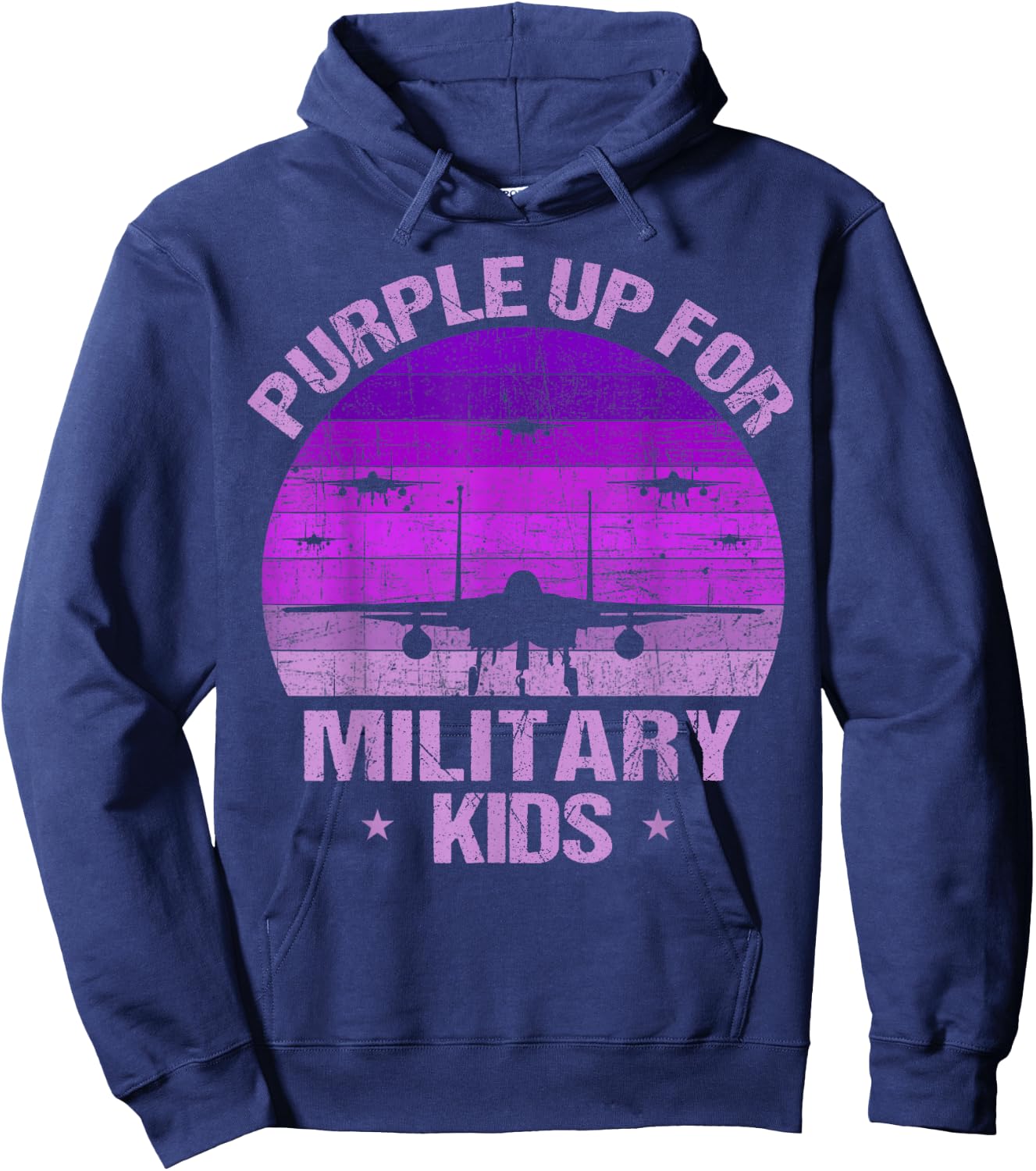 purple up for military kids military child month purple Kids Hoodie - Hoodie | Navy