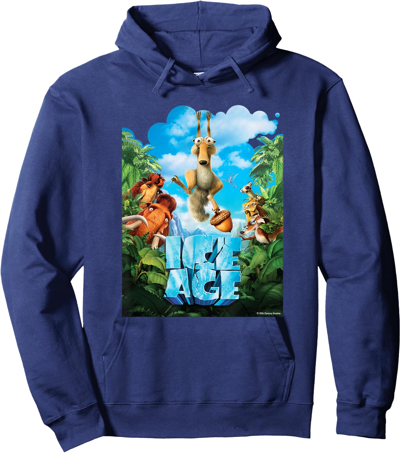 Ice Age Dawn of The Dinosaurs Movie Poster Hoodie - Hoodie | Navy
